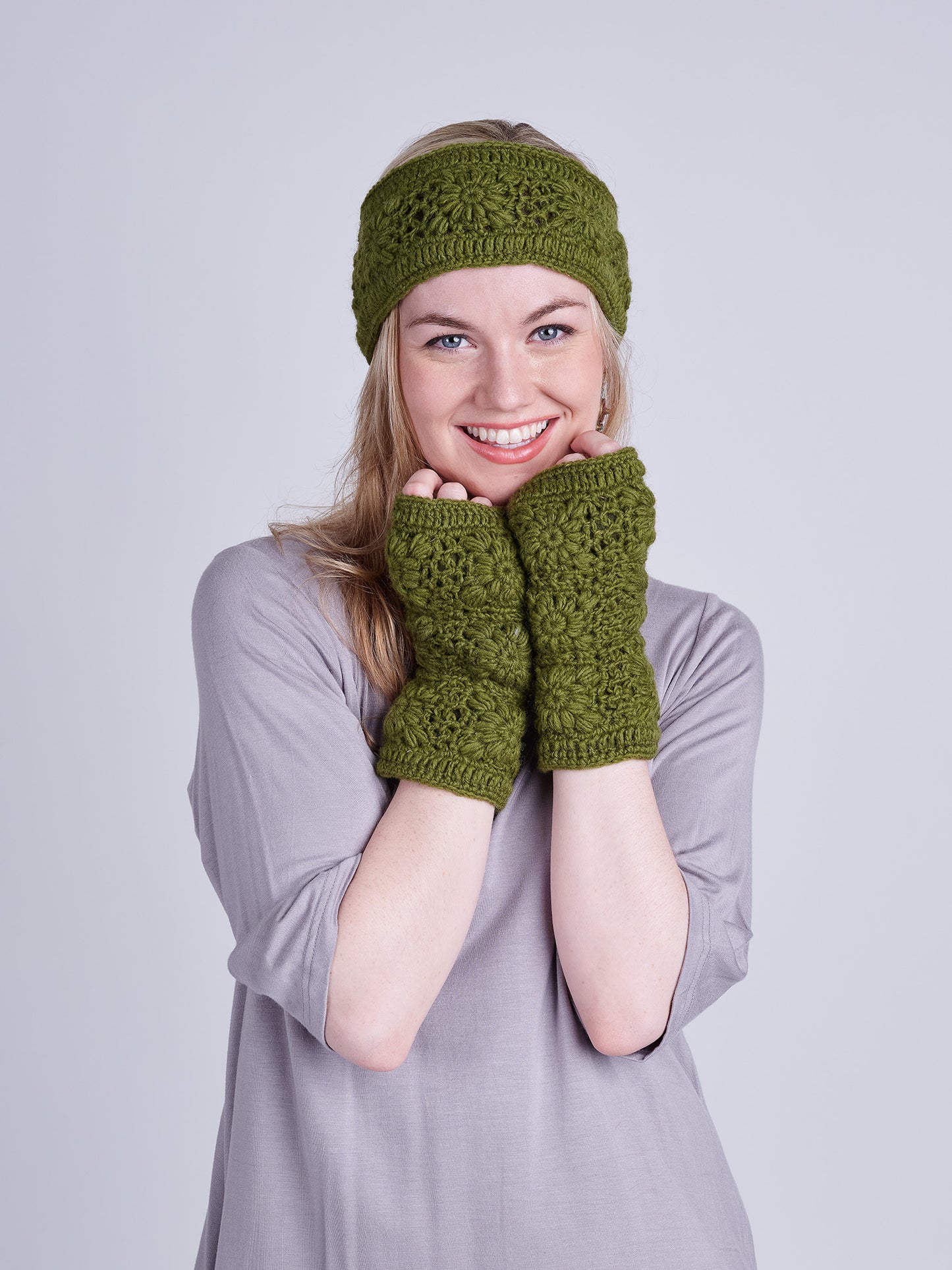 Floral Crochet Headband/ Earwarmer.