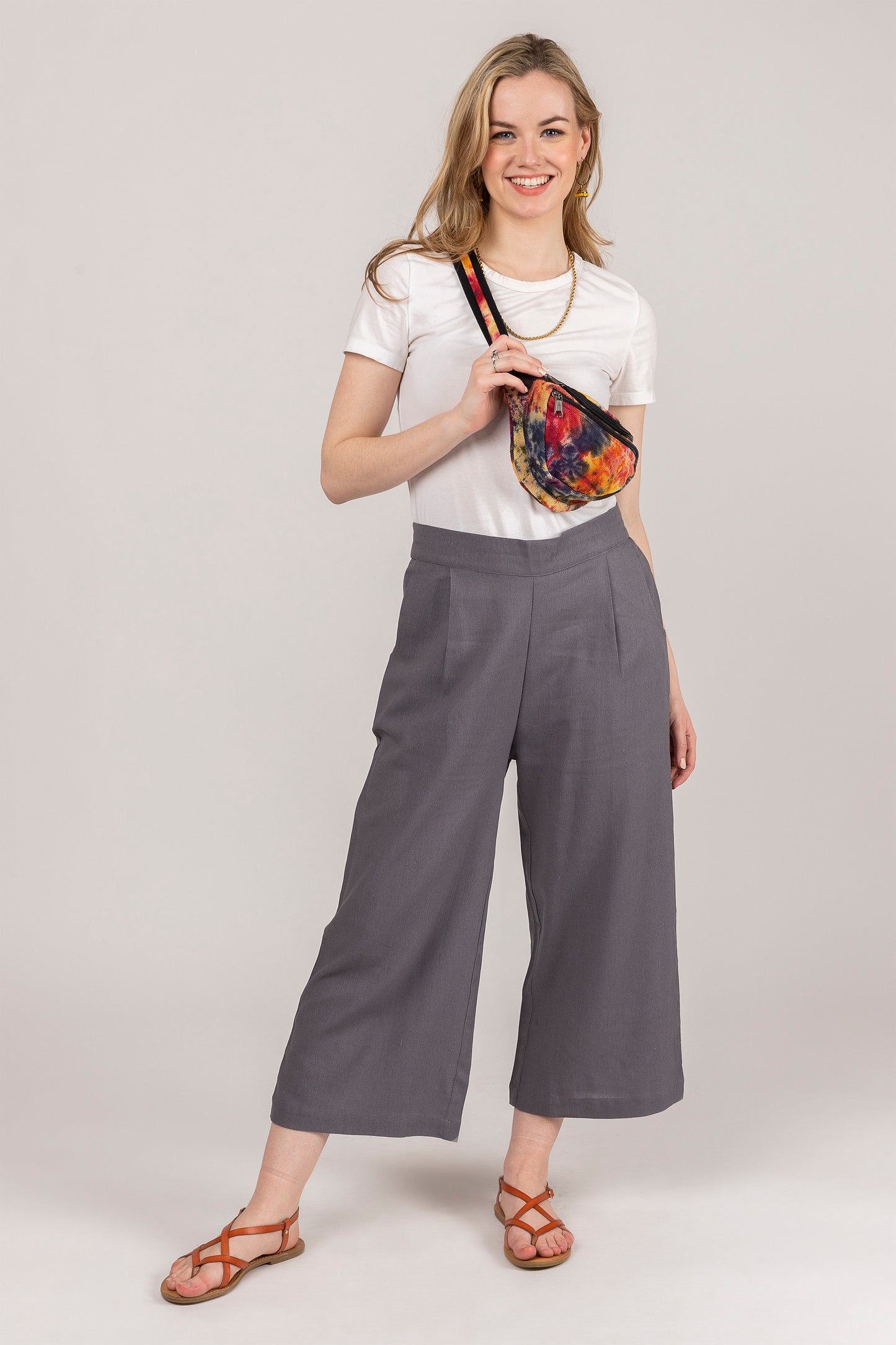 Cotton Wide leg Pocket Pant