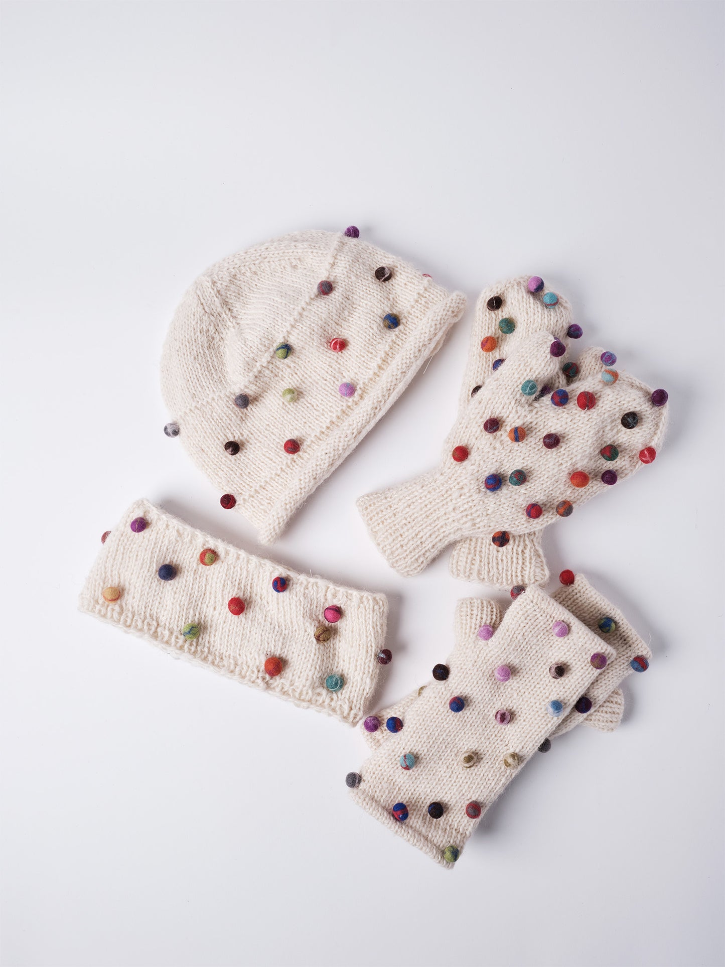 Sugar Dot Beanie Set.