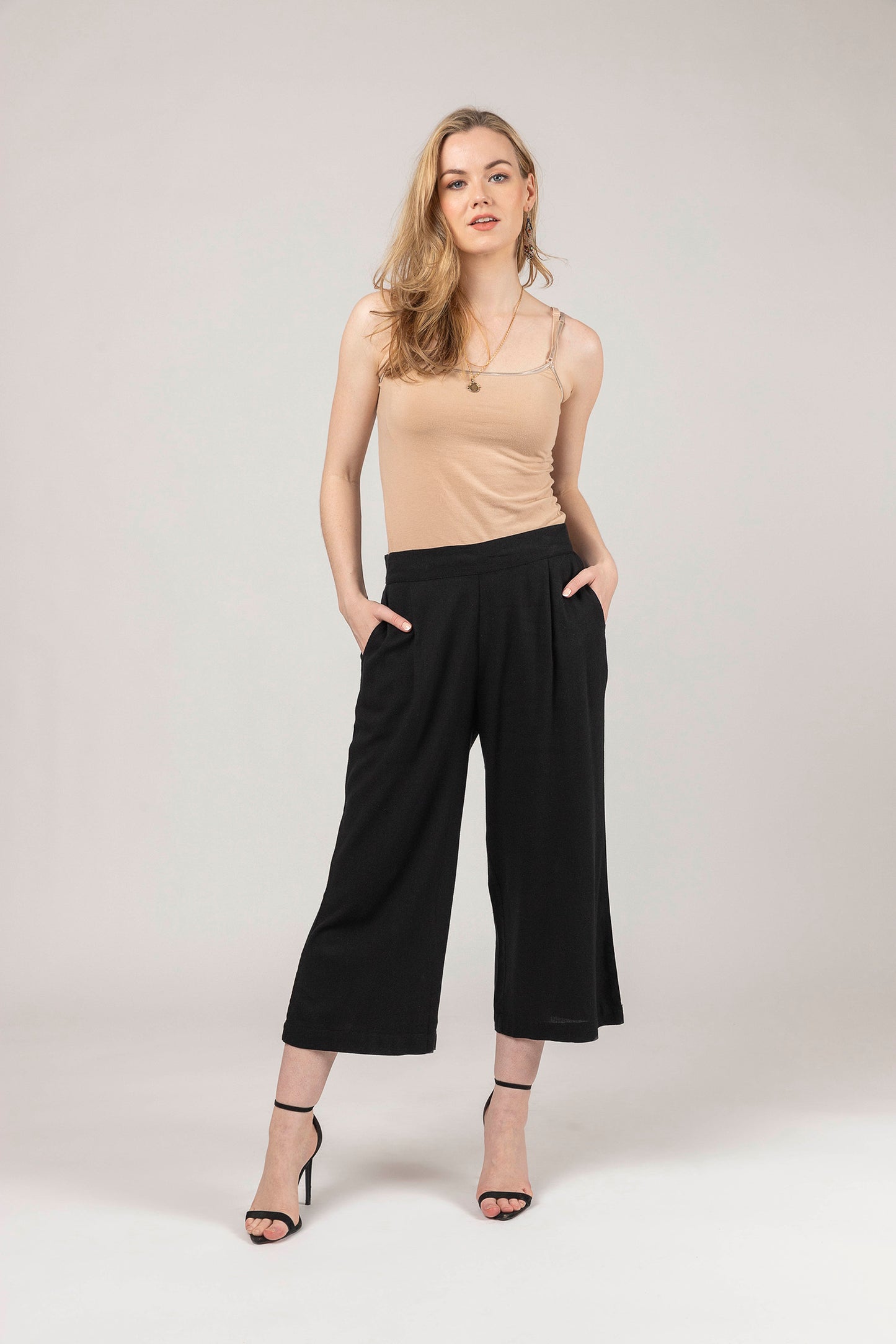 Cotton Wide leg Pocket Pant