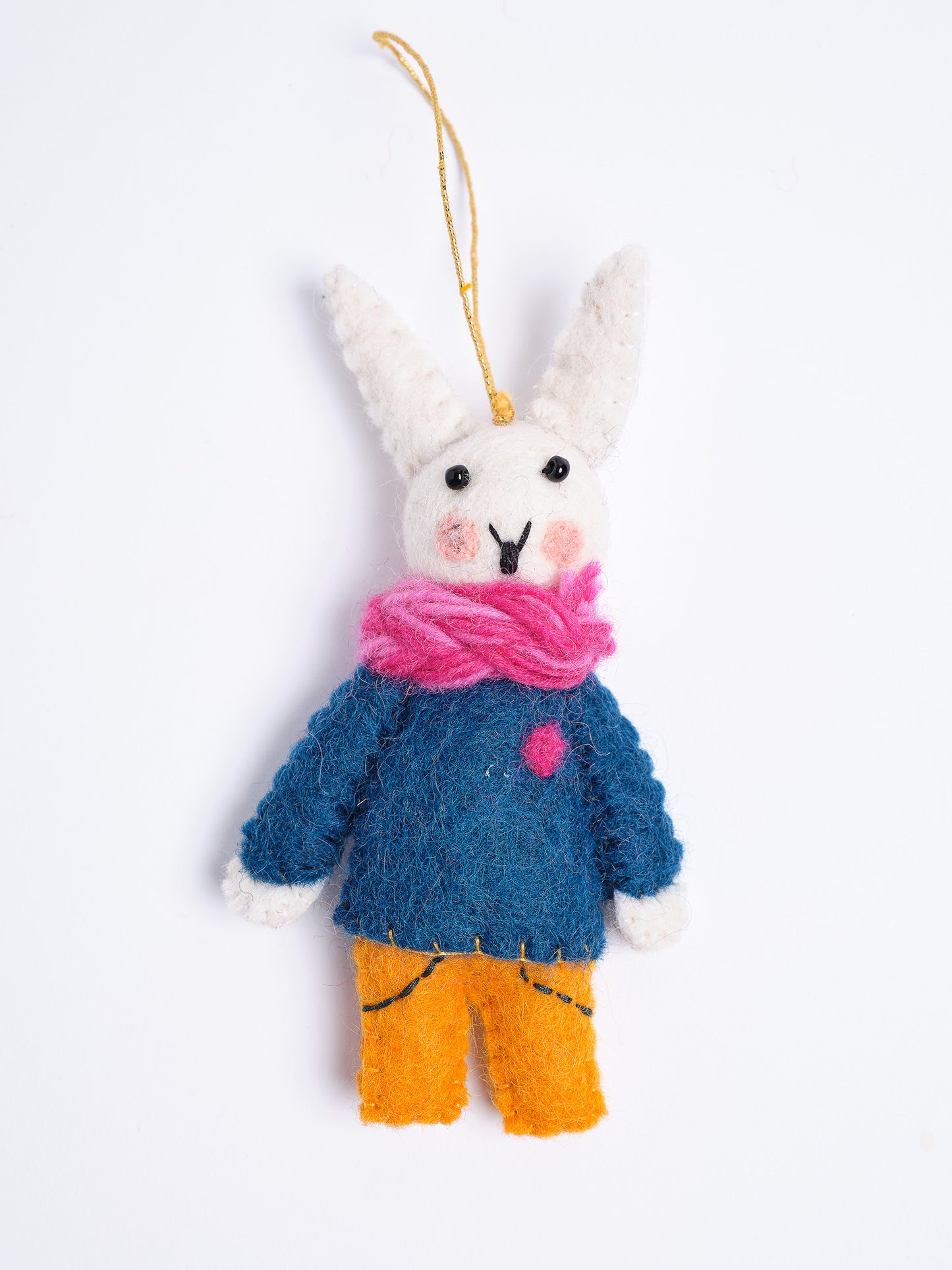 Felted Christmas Bunny Ornaments.