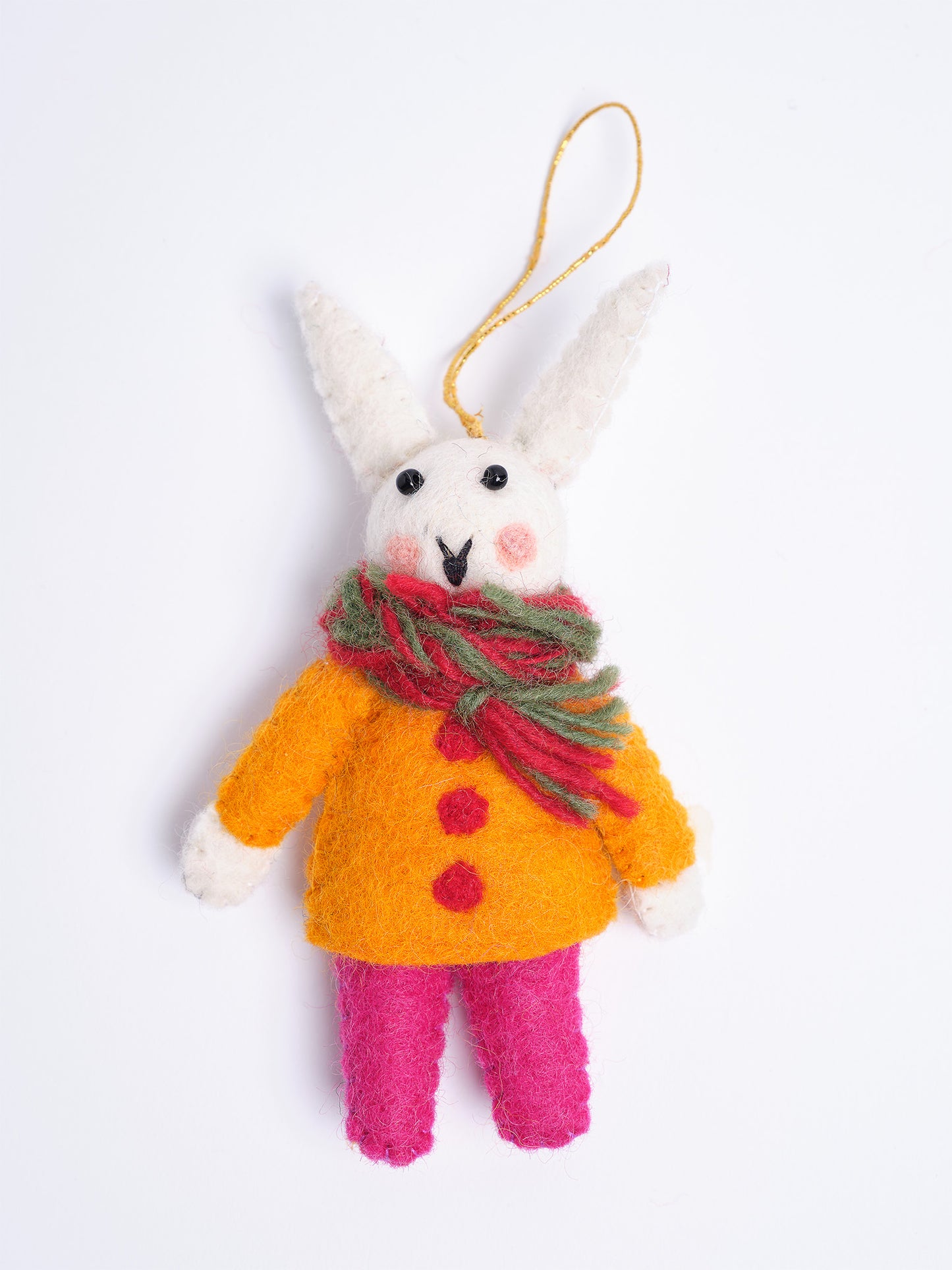 Felted Christmas Bunny Ornaments.