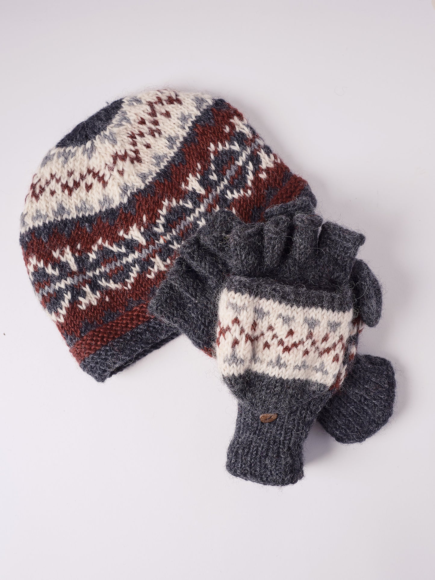 Fair Isle Beanie and Glitten.