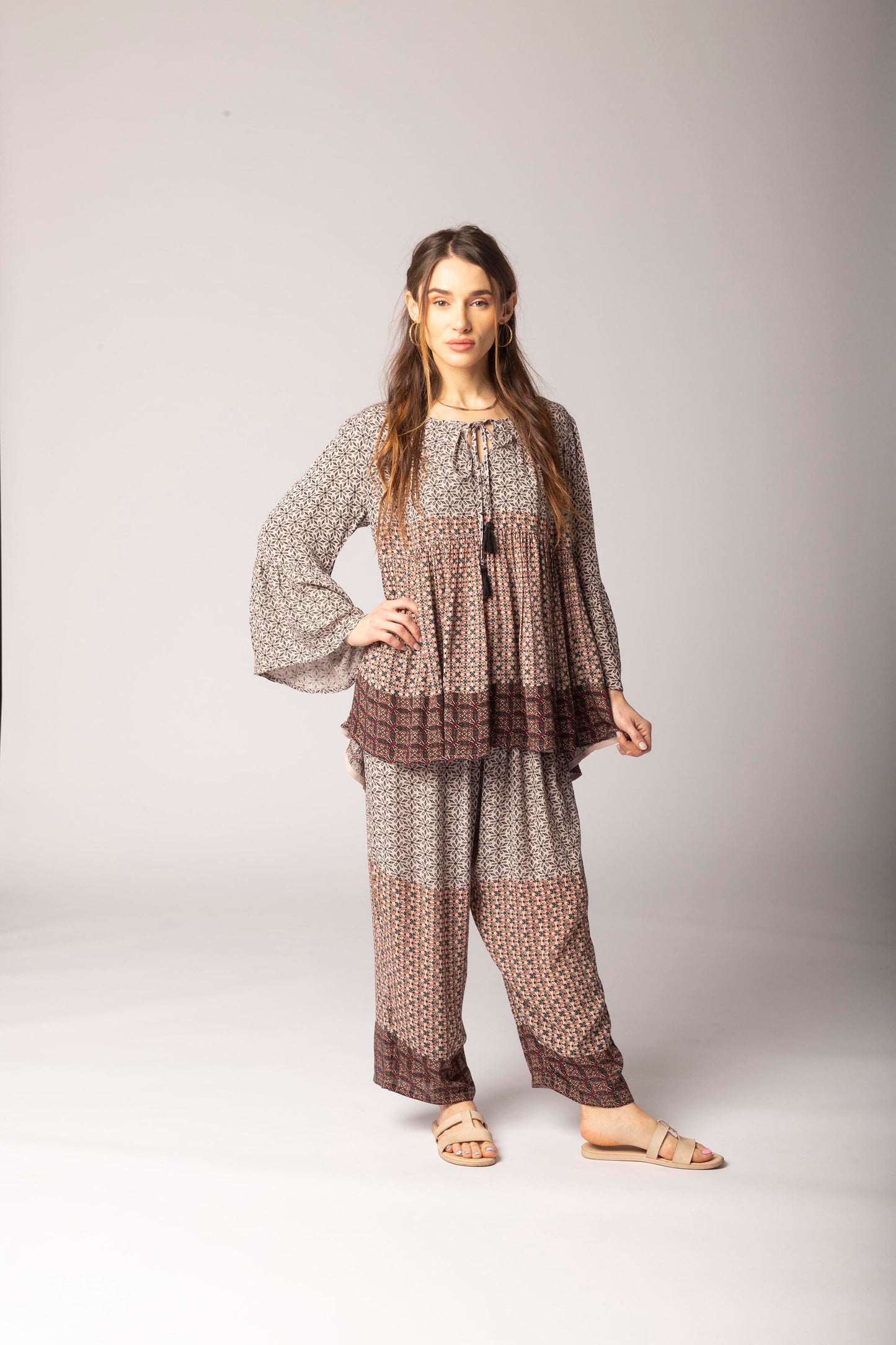 Laxmi Flare-Sleeve Top