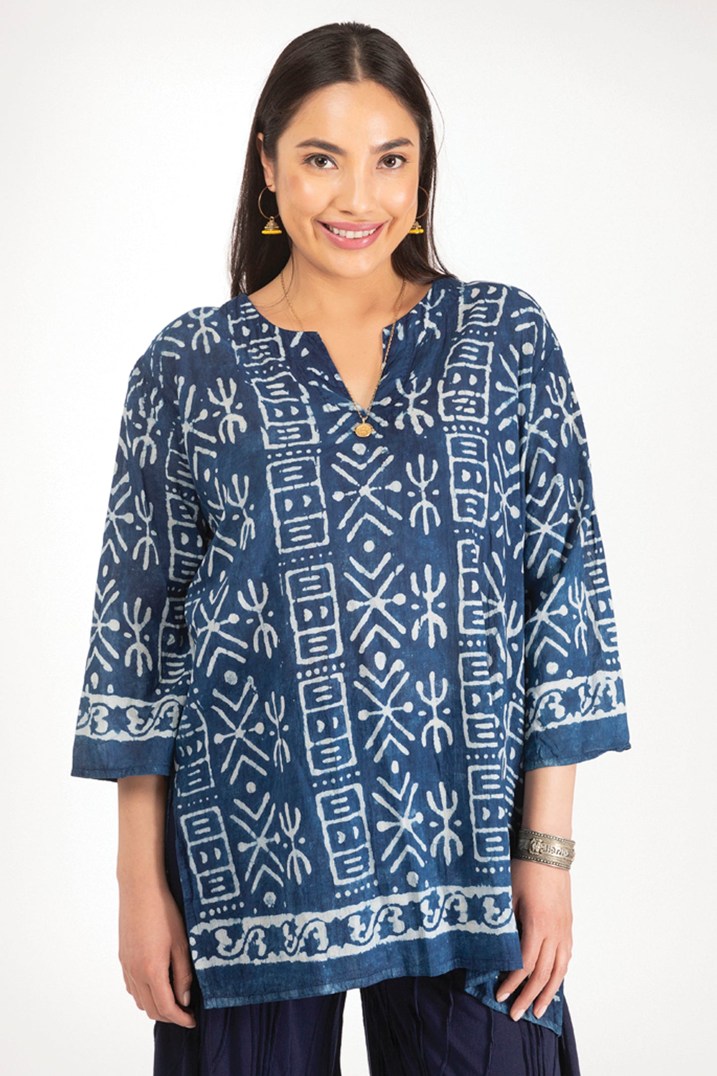 Indigo Cotton Top.