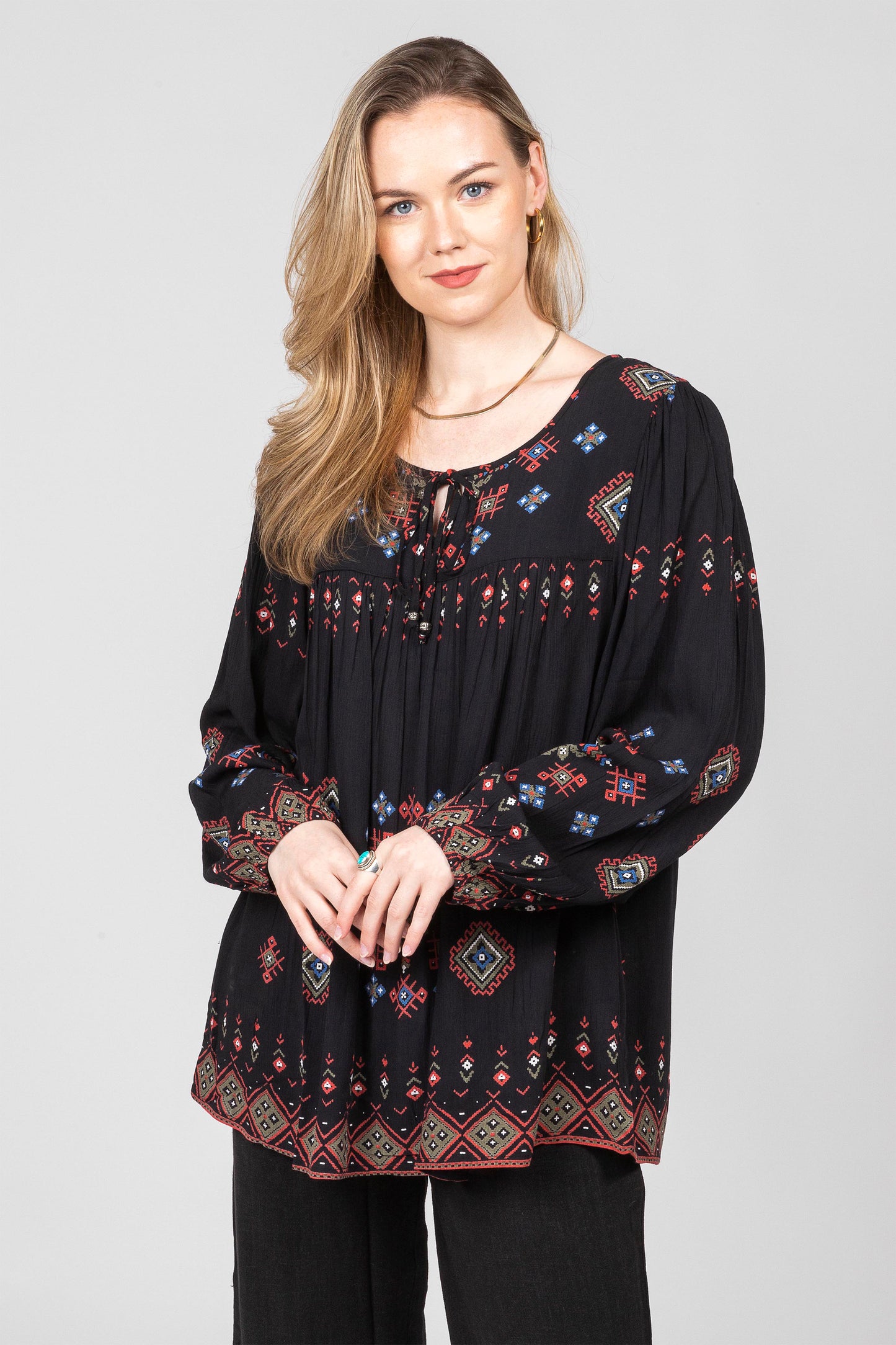 Boho long Sleeve Blouse.