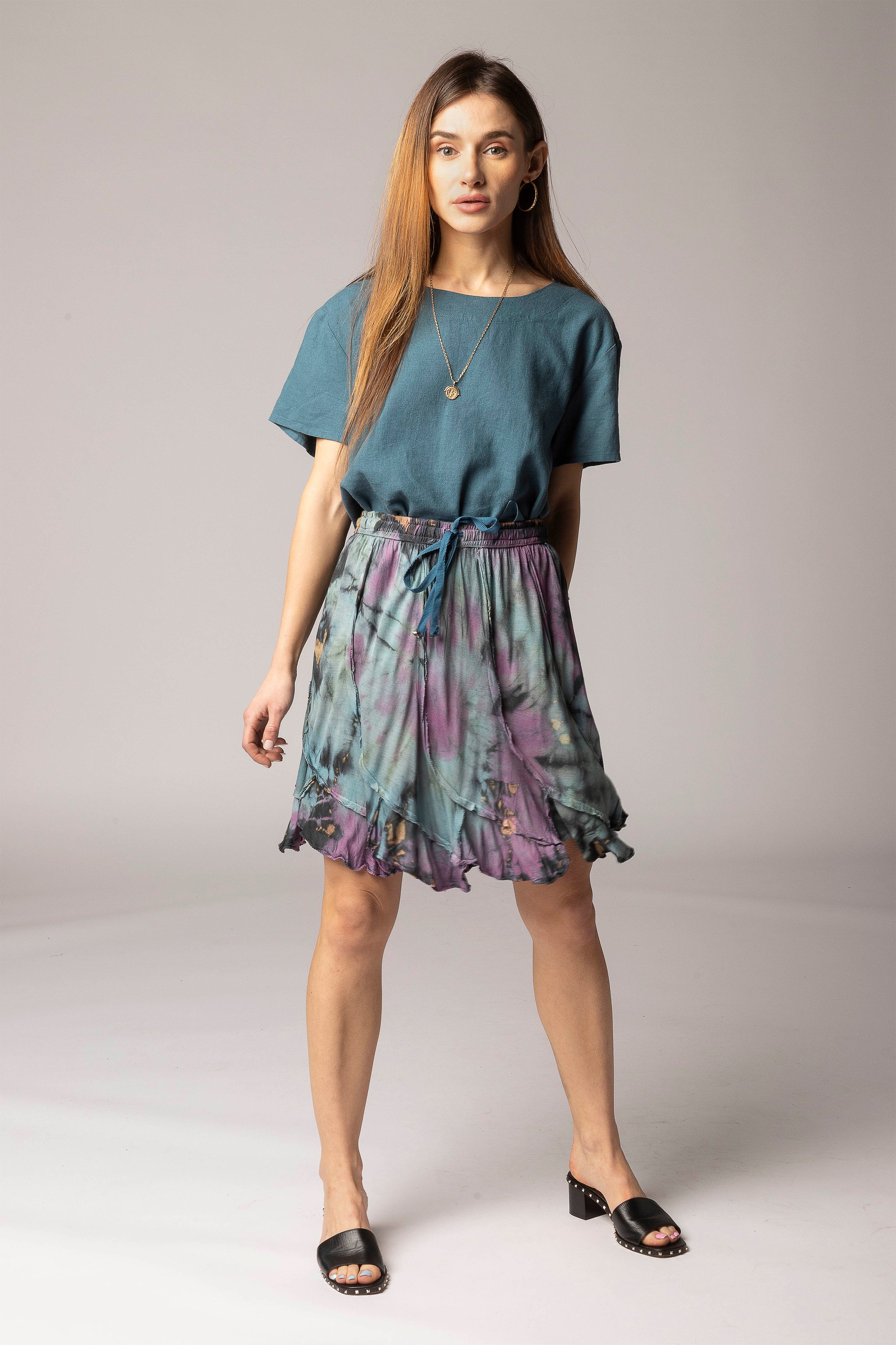 Tie-Dye mini Skirt - Main Image