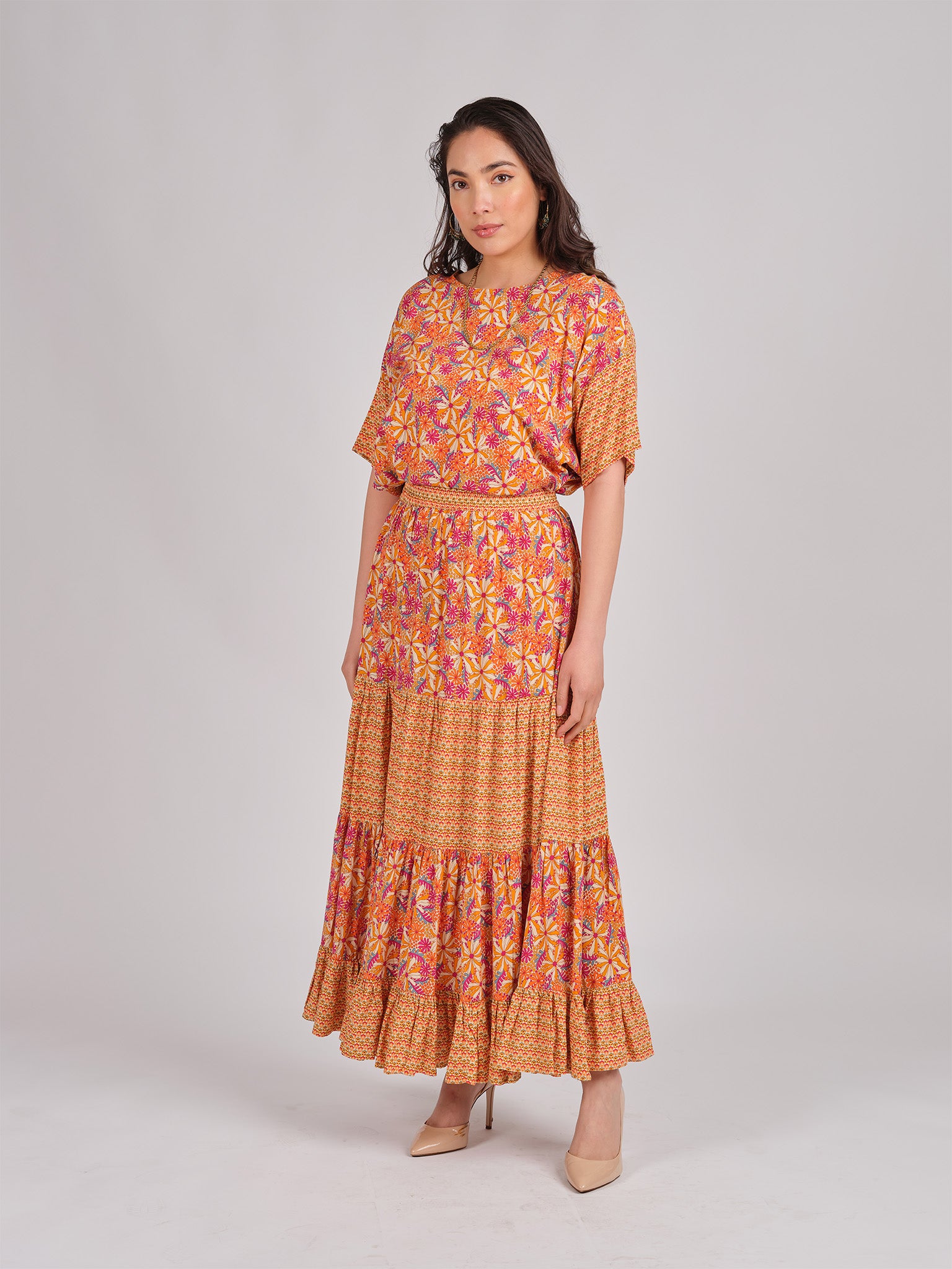 Daisy Print Skirt