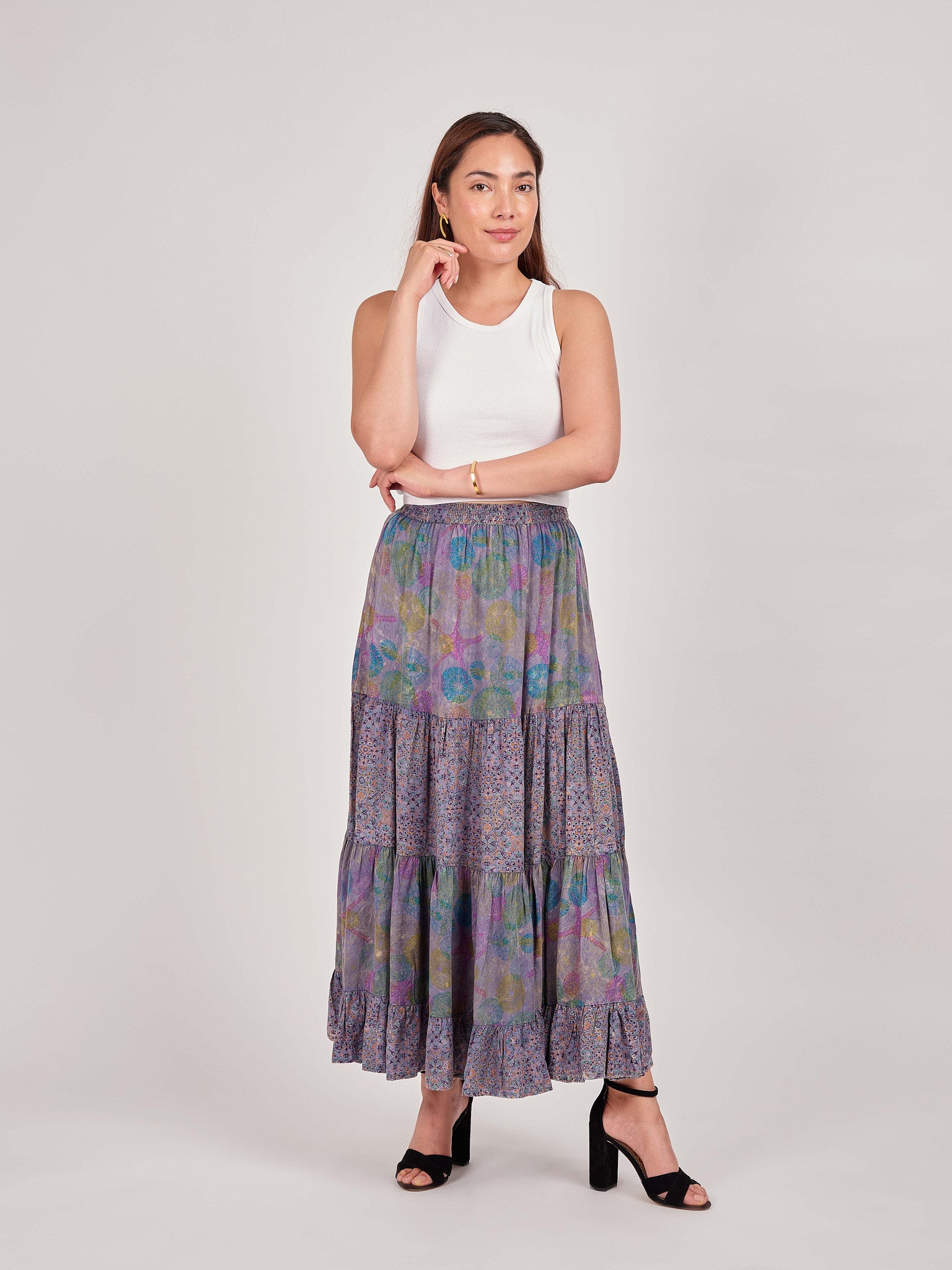 Tiered Maxi Skirt