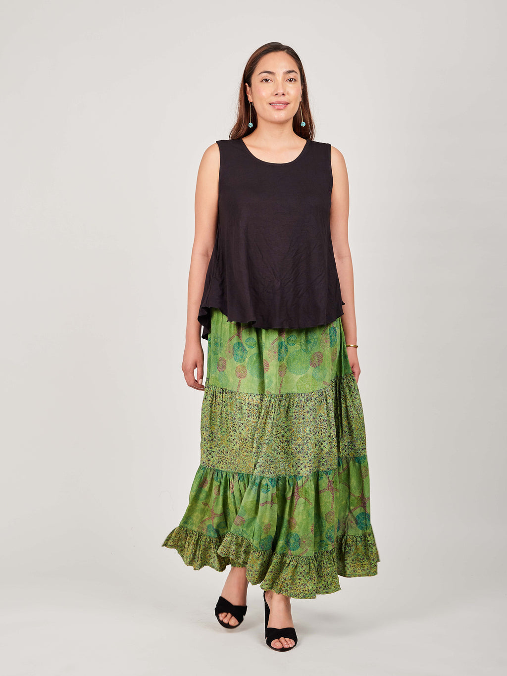 Tiered Maxi Skirt