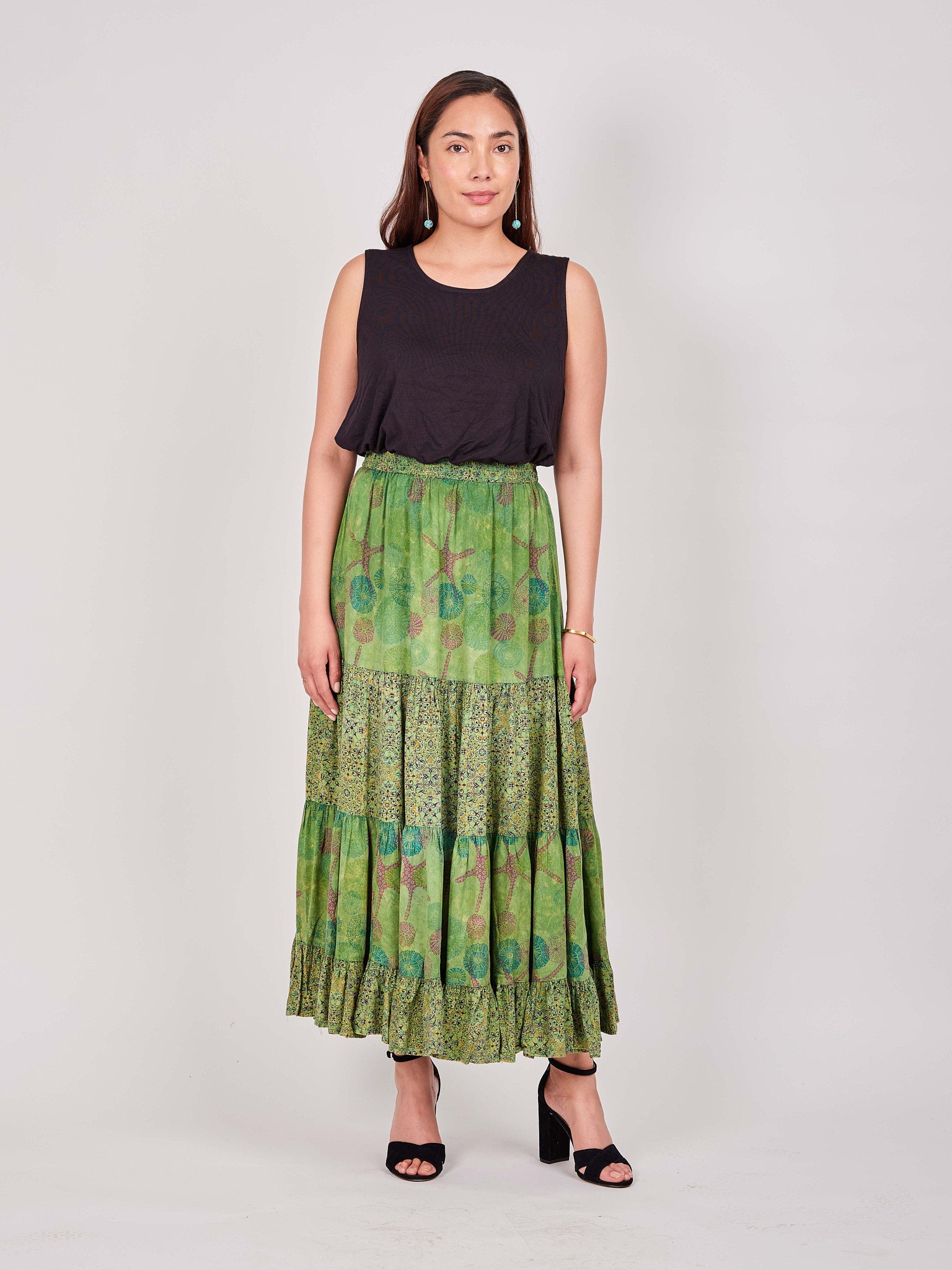 Tiered Maxi Skirt