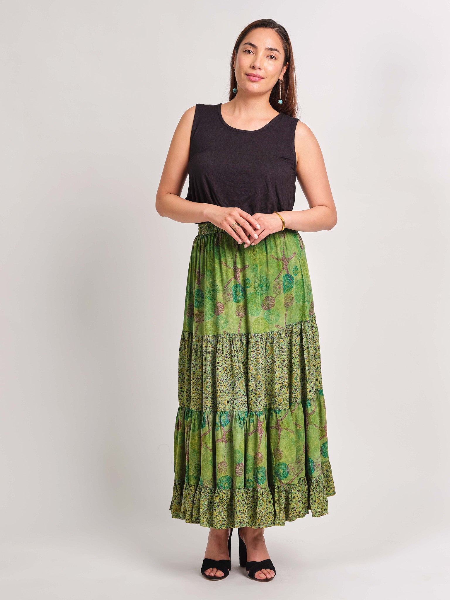 Tiered Maxi Skirt
