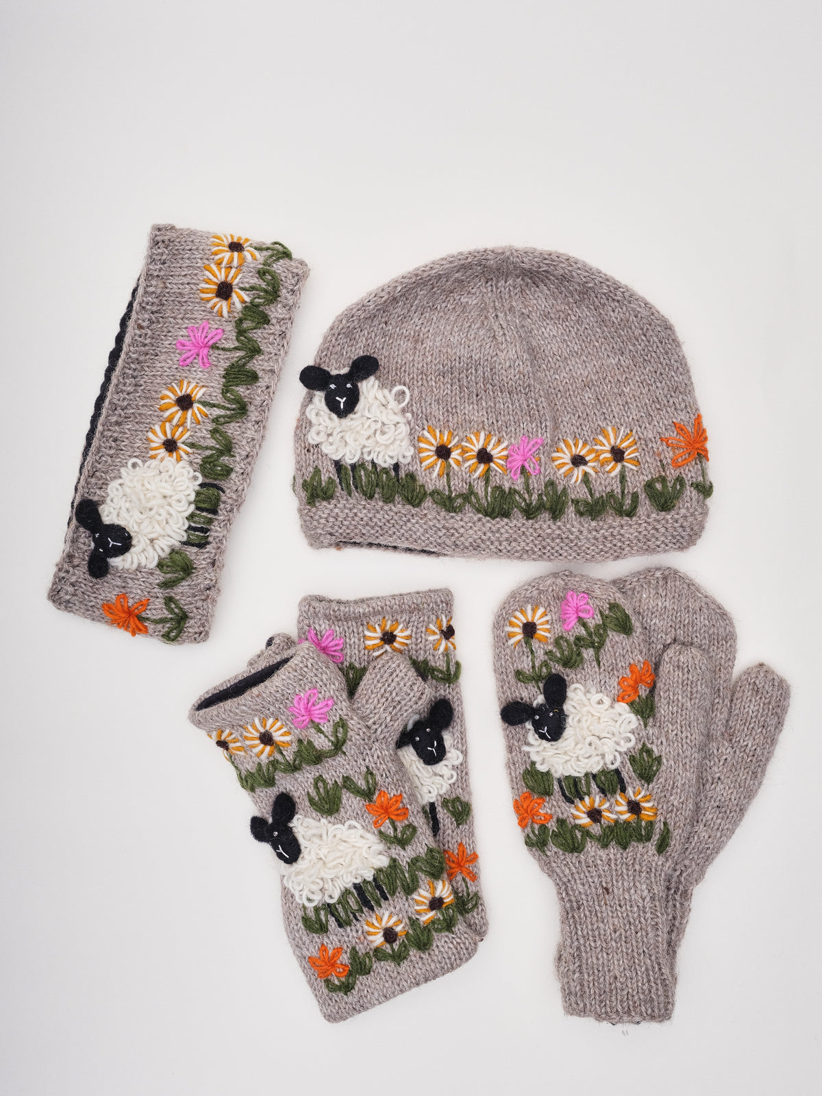 Embroidery Woolly Sheep Beanie Collection. CP90