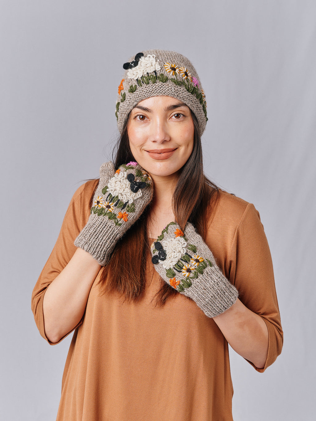 Embroidery Woolly Sheep Beanie Collection. CP90