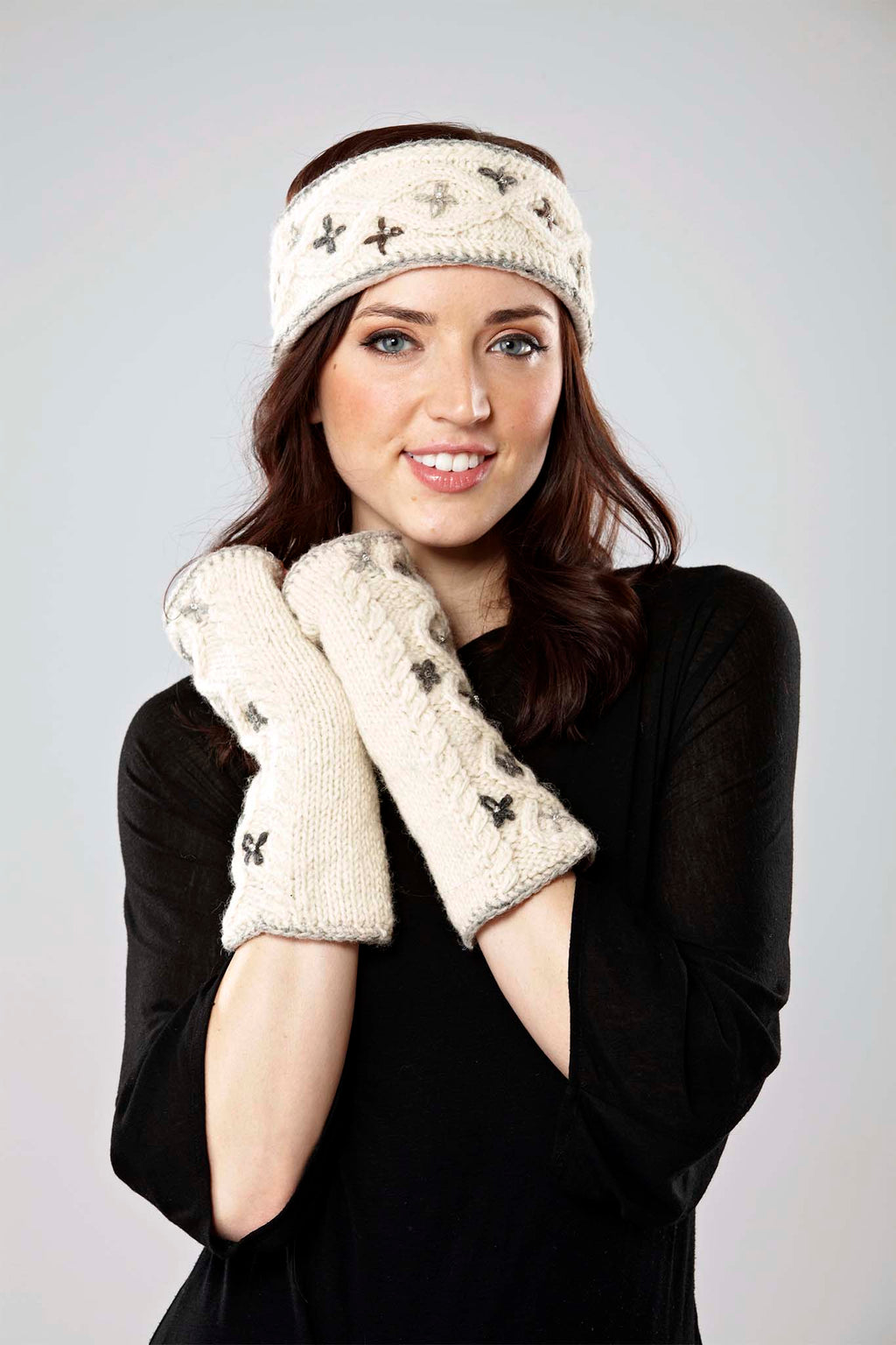 Rhinestone Wool Handwarmer.