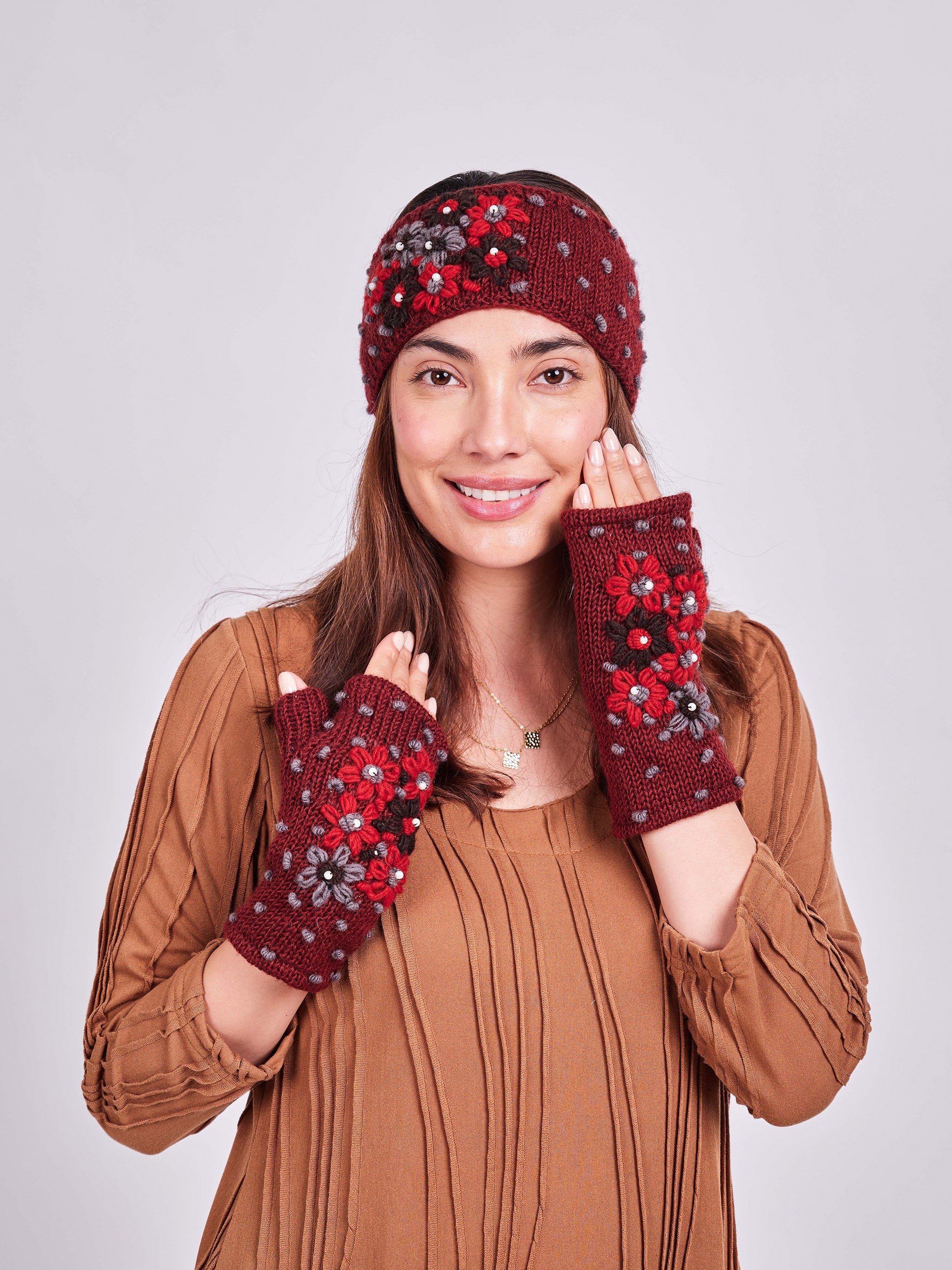 Daisy Fingerless Gloves