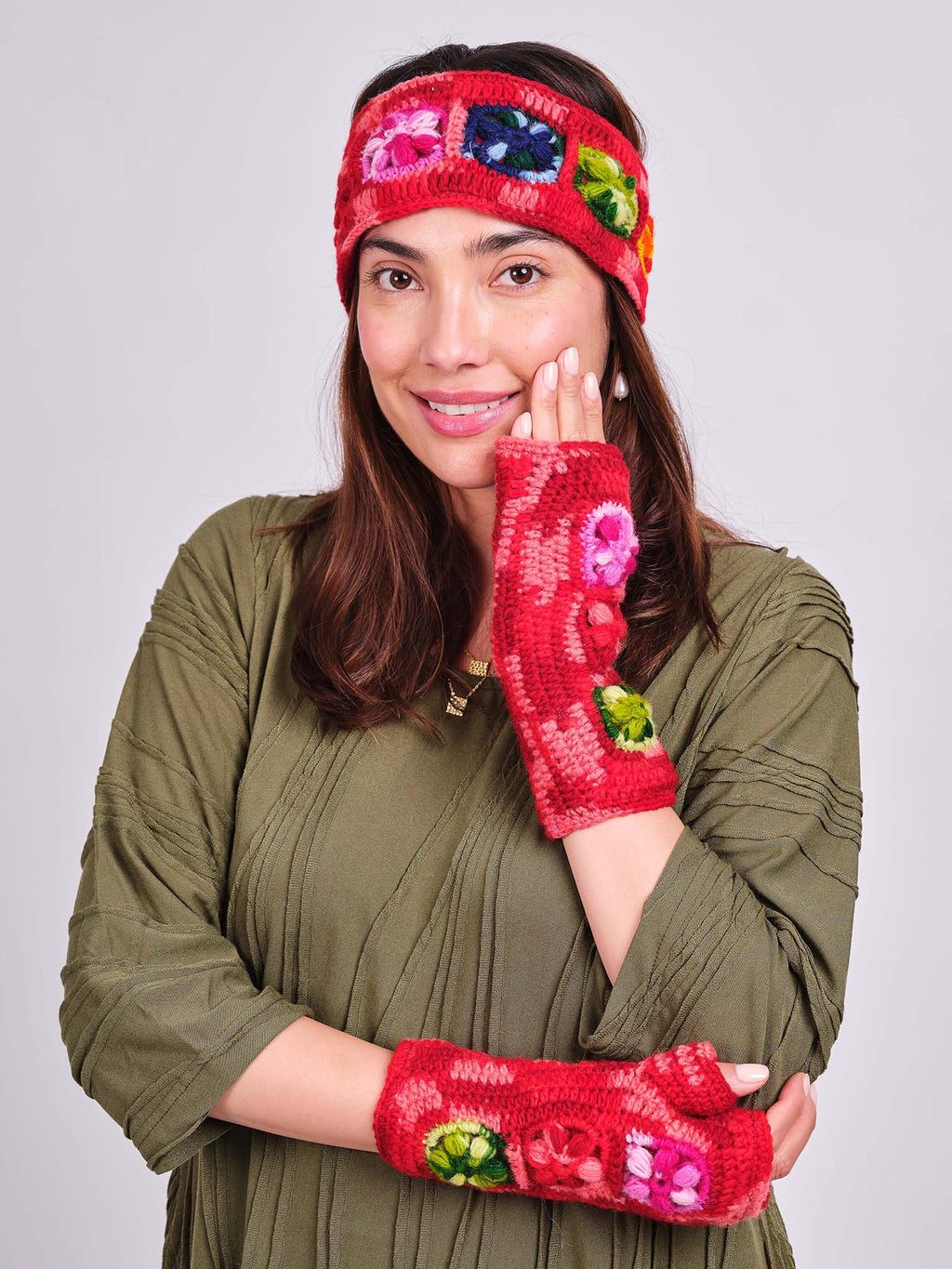 Crochet multicolor  Handwarmer