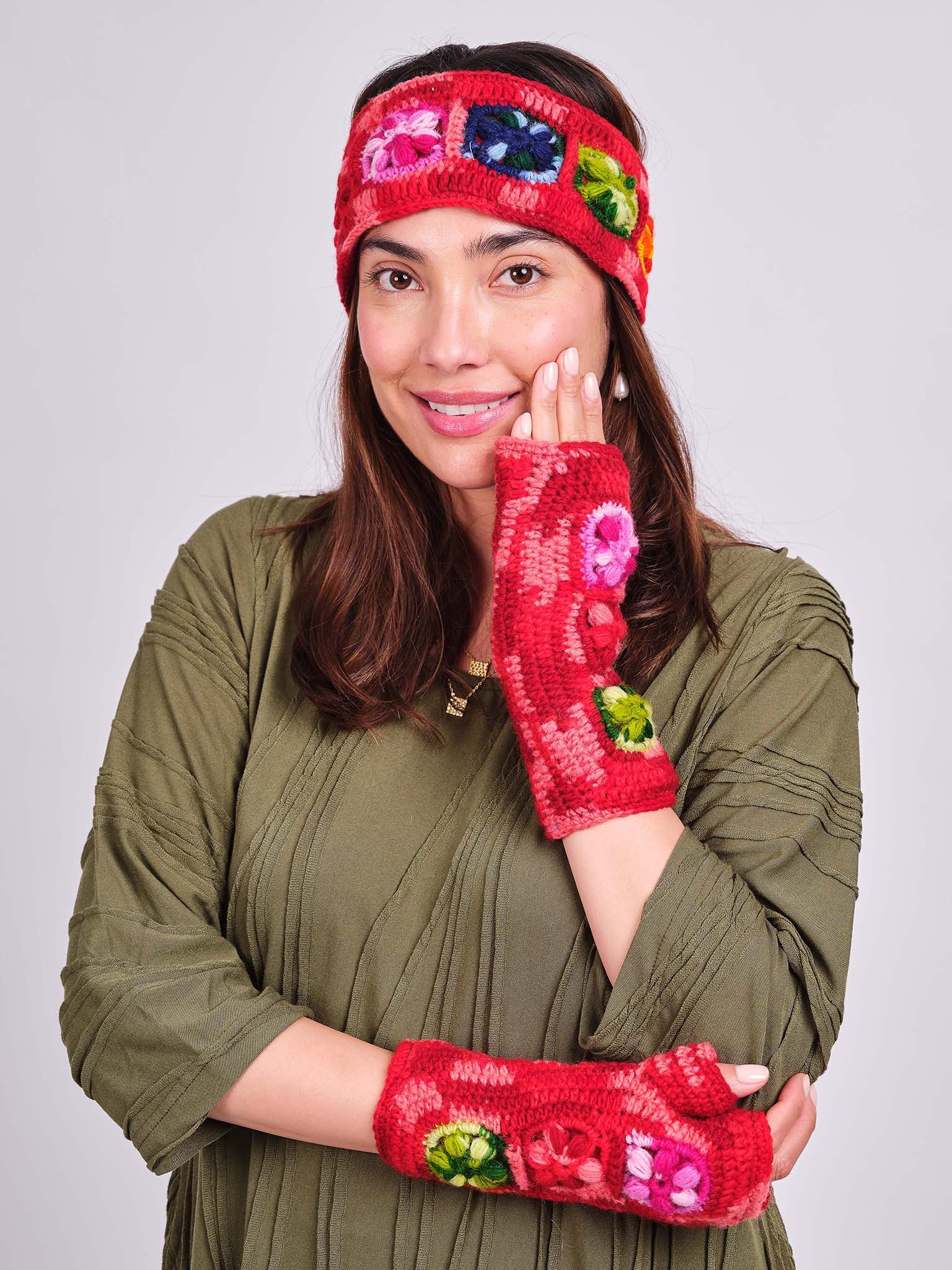 Crochet multicolor  Handwarmer