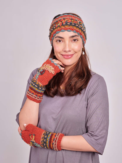 Lama Embroidery Headband.