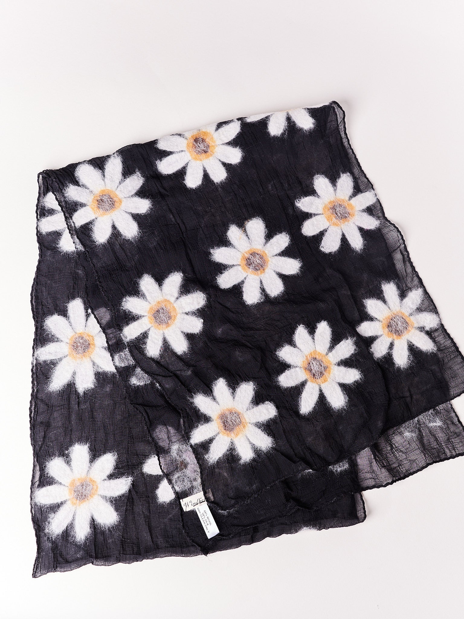 Daisy Wool Felt Scarf