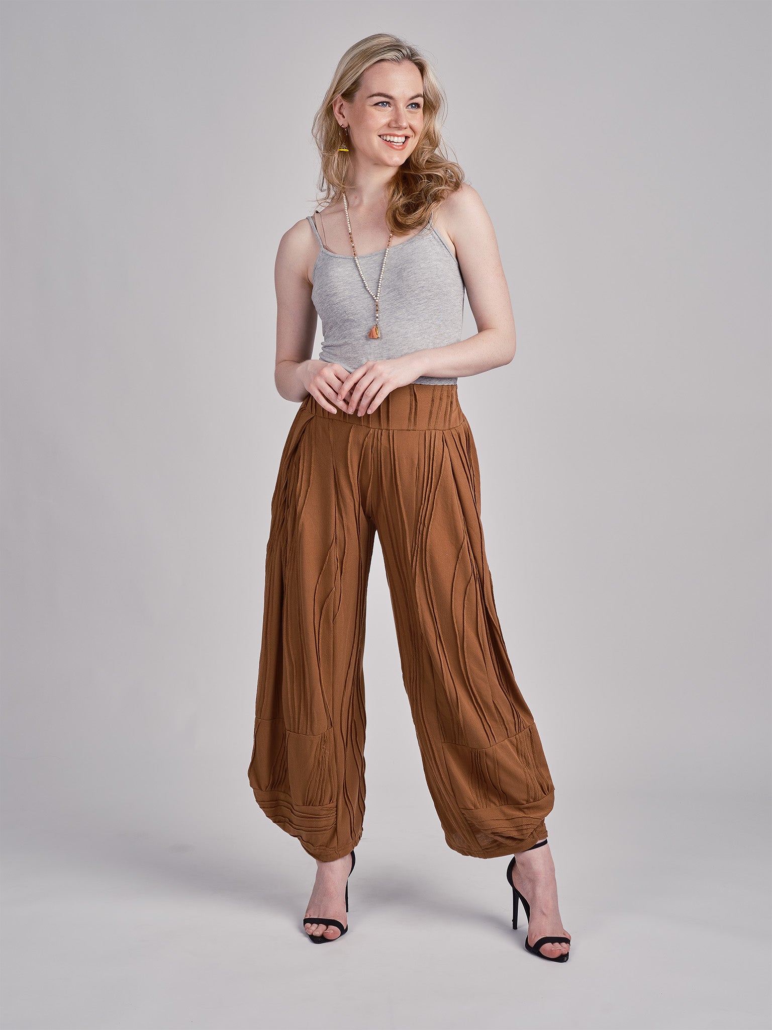 Stitched Cotton Pants