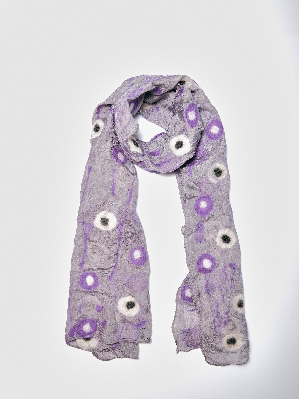 Polka Dot Felt Scarf. SK25