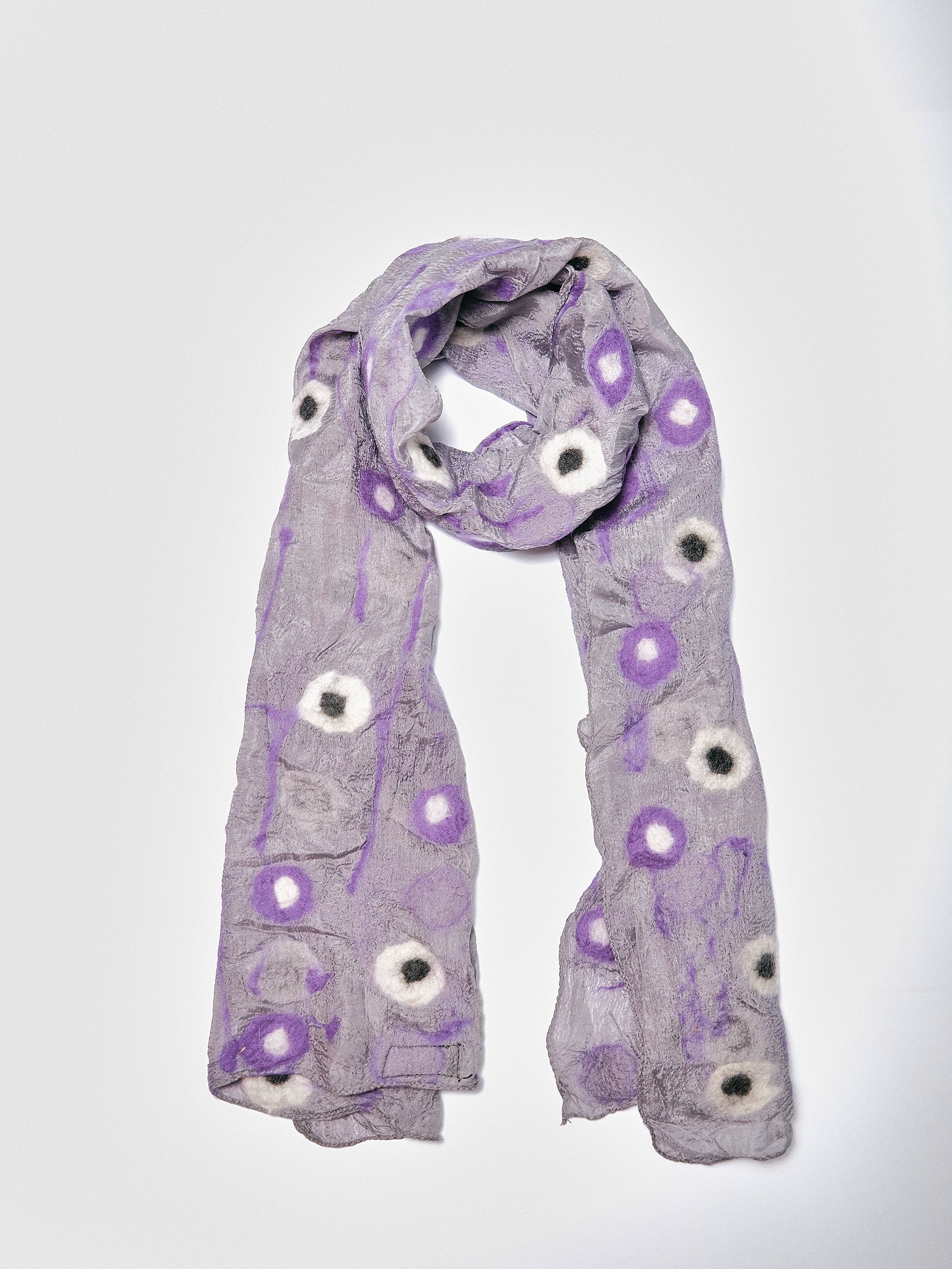Polka Dot Felt Scarf. SK25