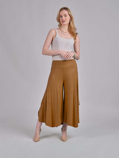 Skirted Wide-Leg Pants