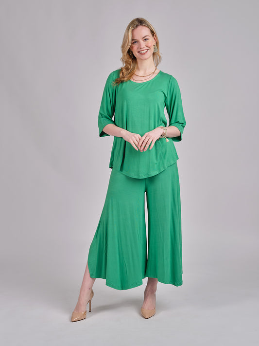 Skirted Wide-Leg Pants