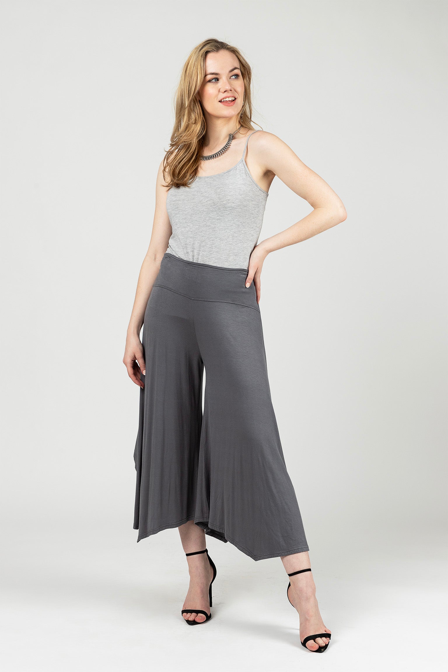 Skirted Wide-Leg Pants