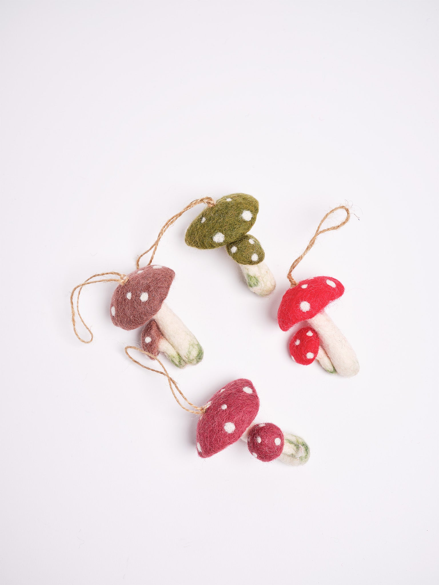 Felted Mushroom Ornament.