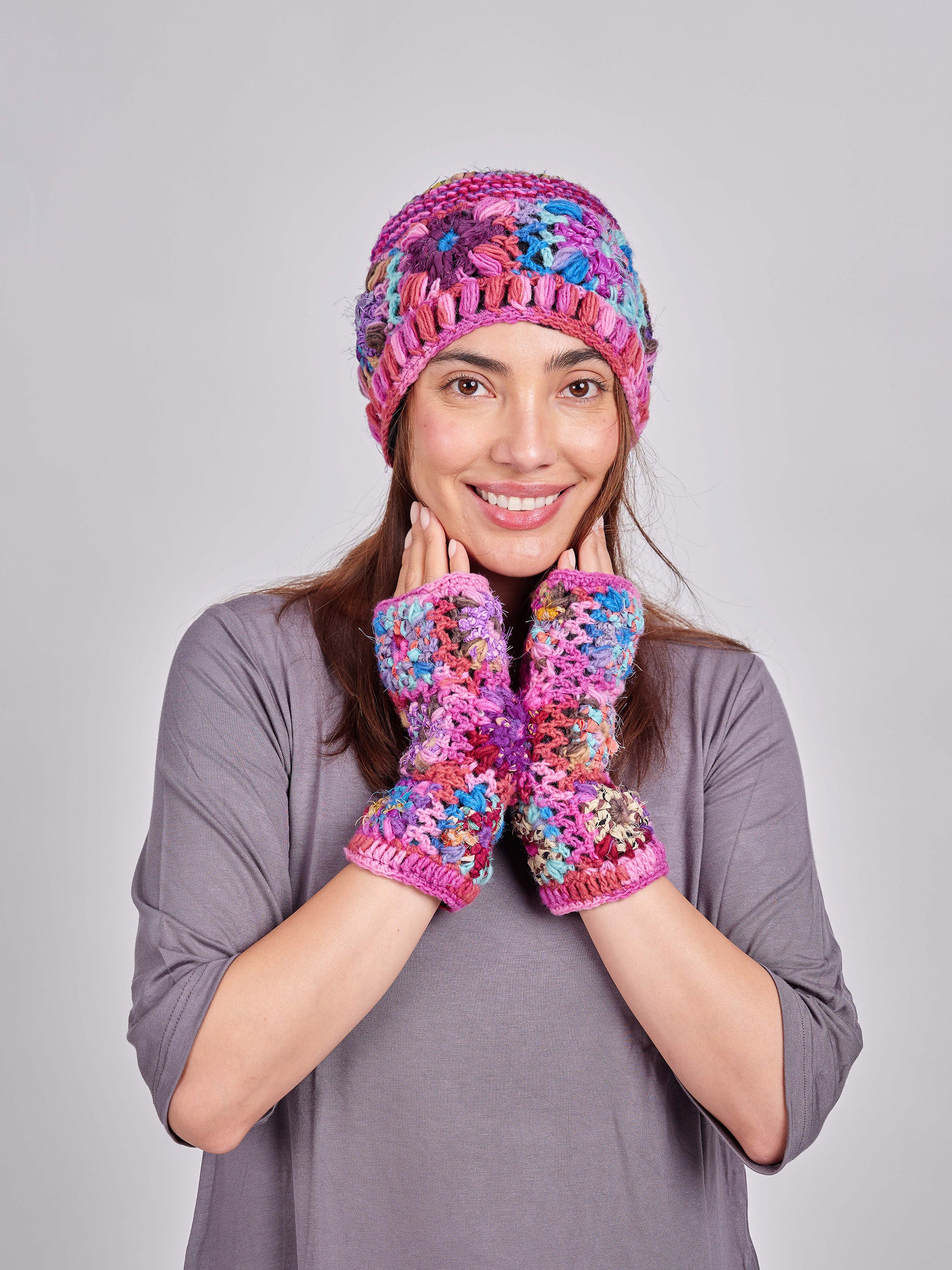 Multicolored Crochet Beanie. CH24