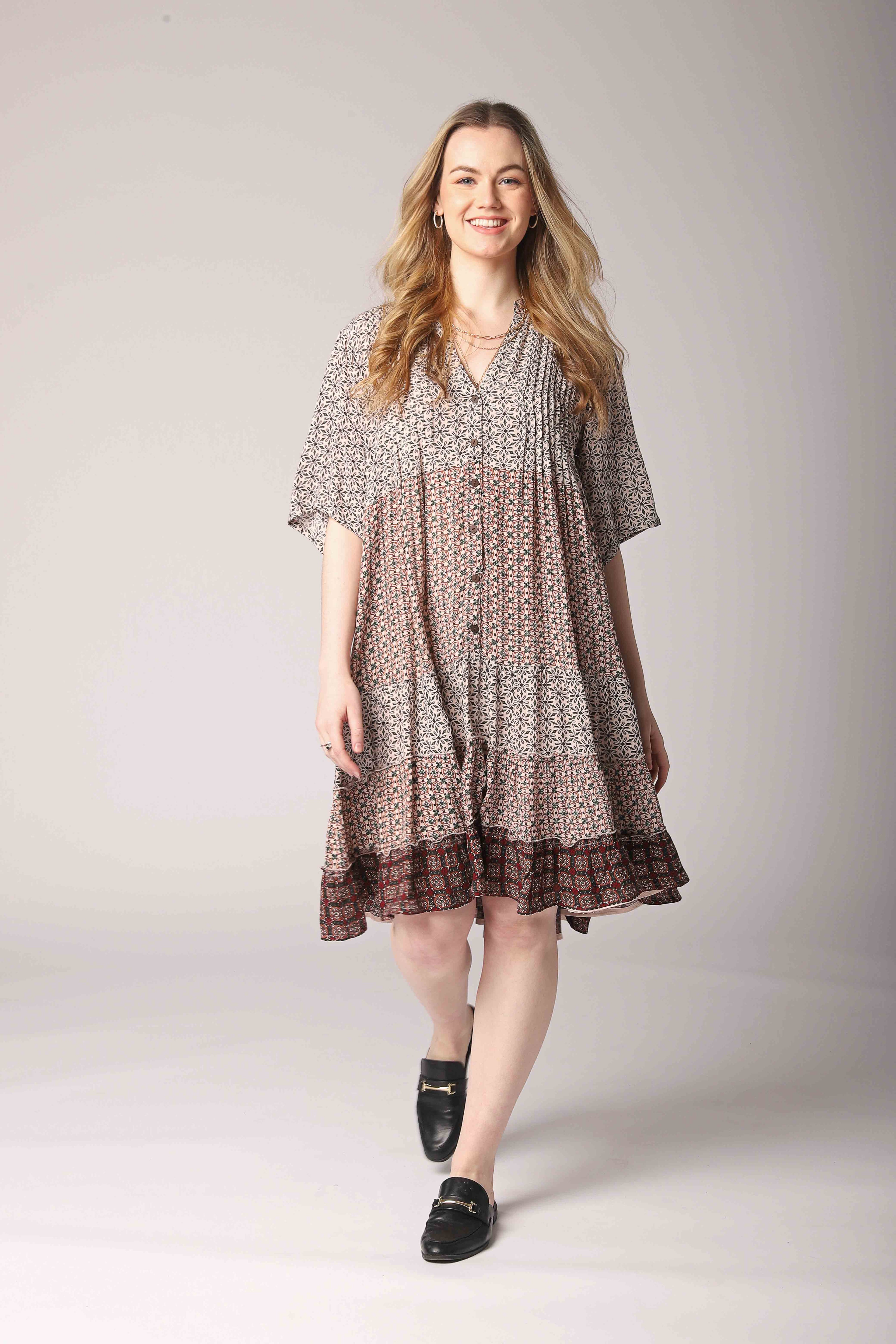 Laxmi Smock Dress Himalayan Artwear Laxmi Smock Dress Himalayan Artwear