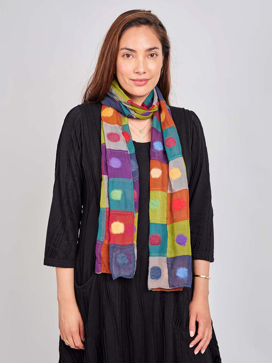 Polka Dot Felt Scarf. SF52