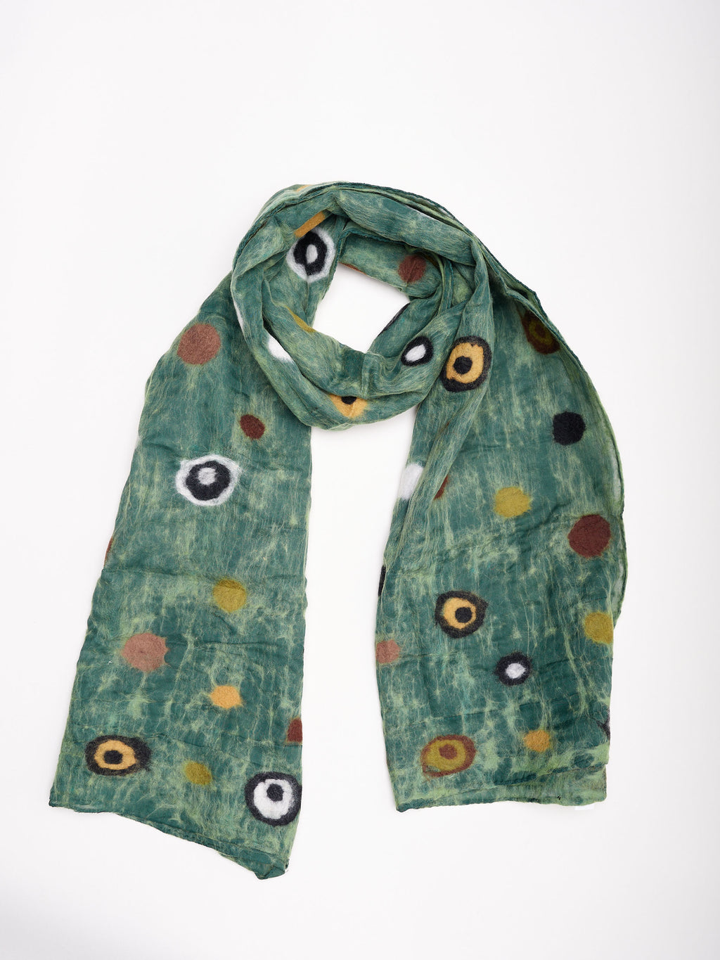 Abstract Circle Felt Scarf. SK64