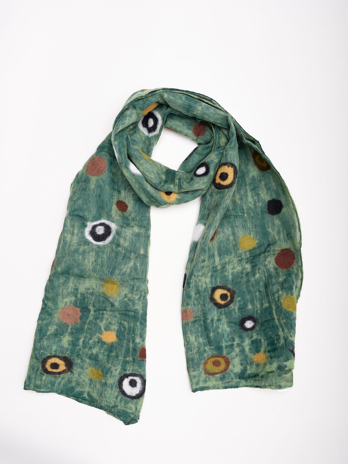 Abstract Circle Felt Scarf. SK64