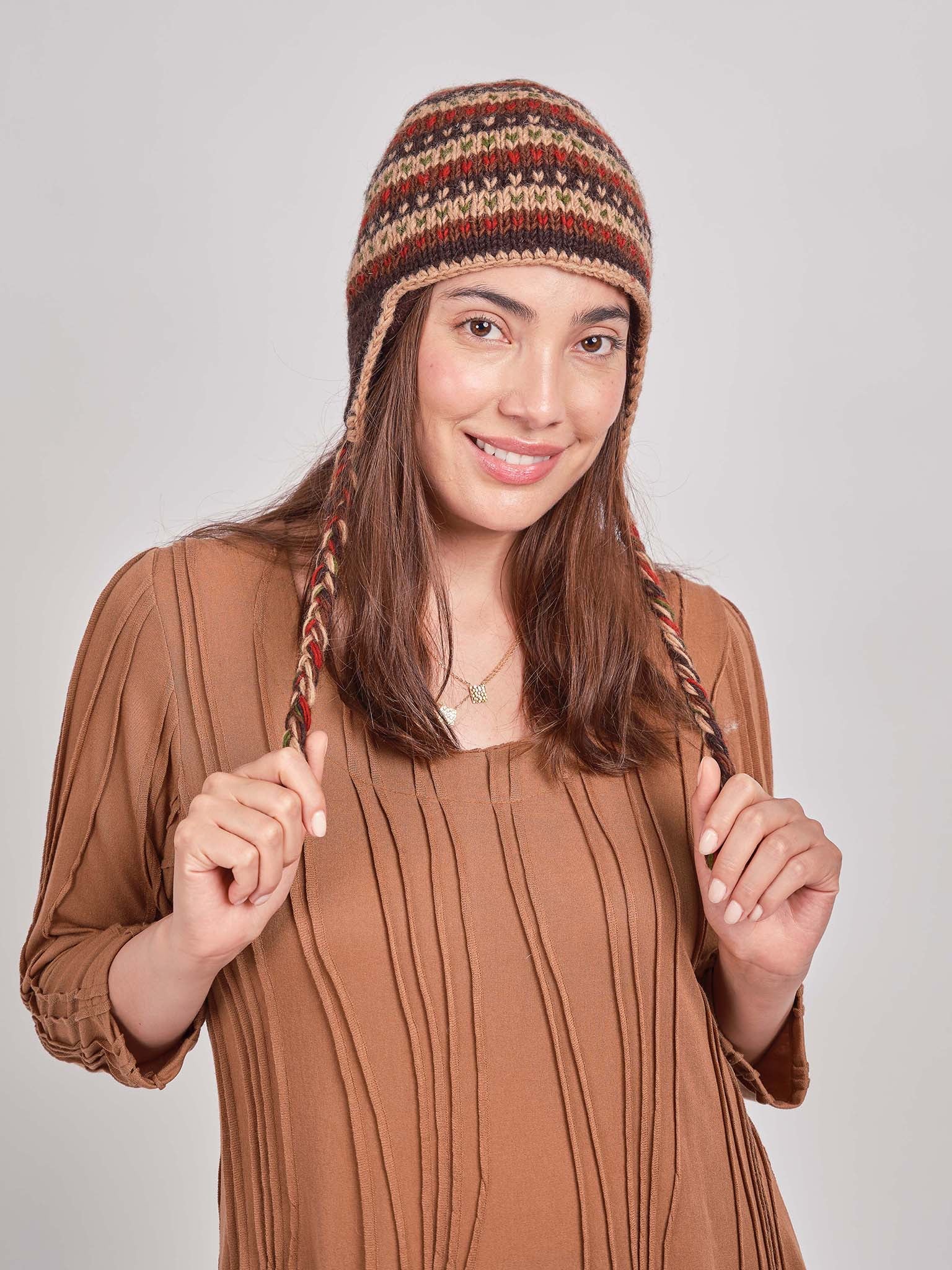 Arctic Adult Earflap Wool Beanie.
