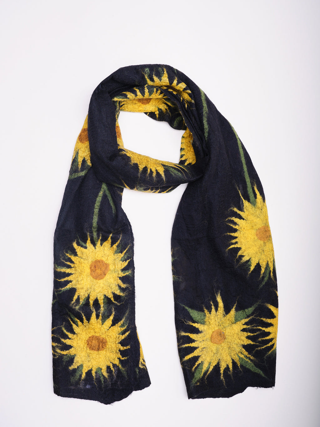 Sun Flower Felt Scarf.