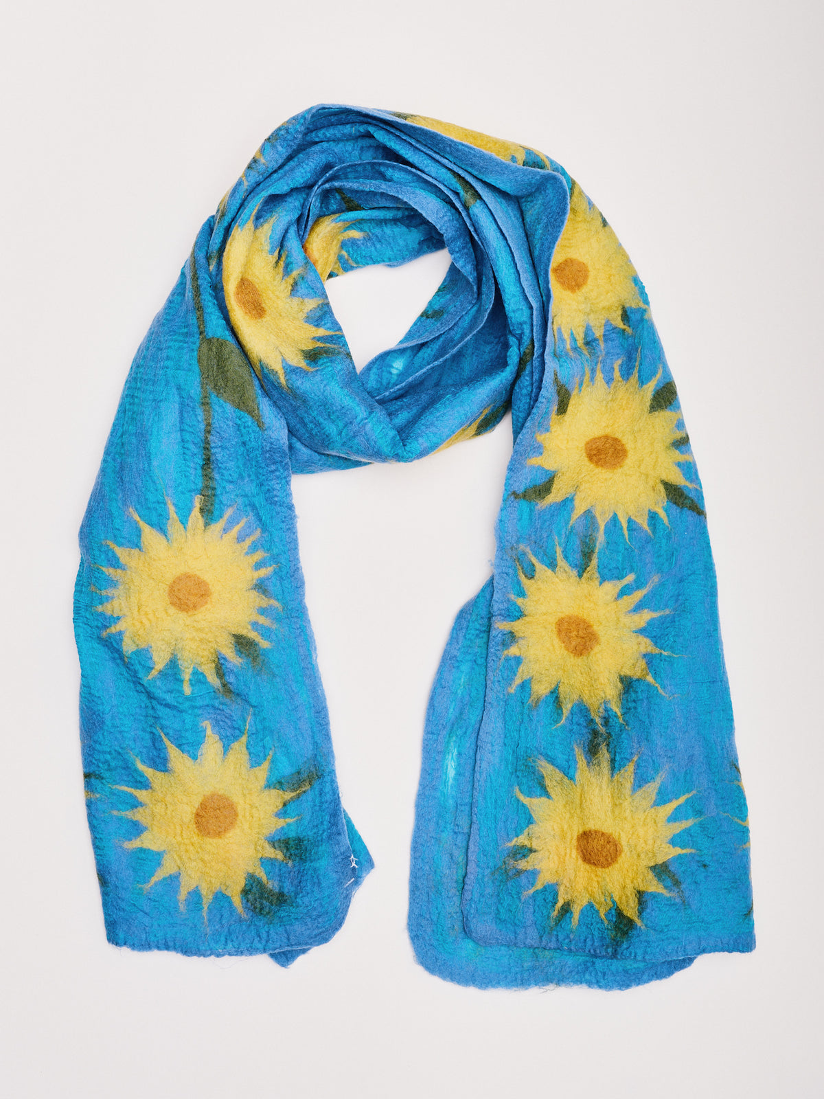 Sun Flower Felt Scarf.