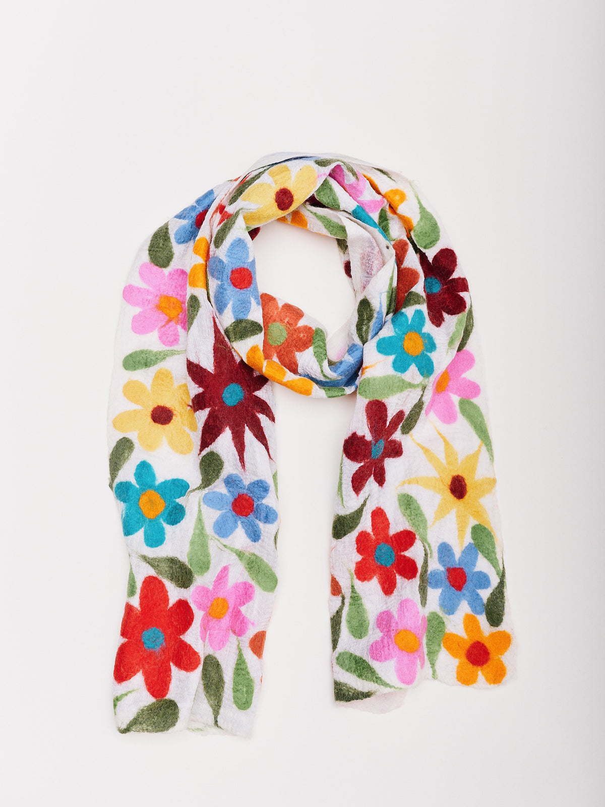 Wild Flower Felt Scarf. WF05