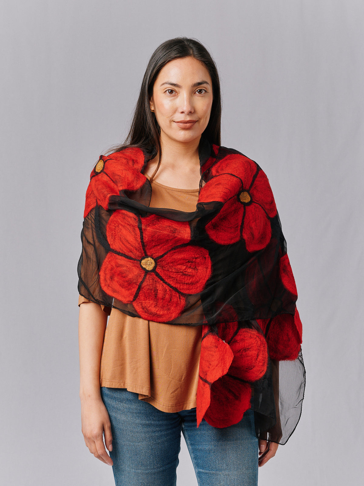 Scarlet Felt Scarf. WF08