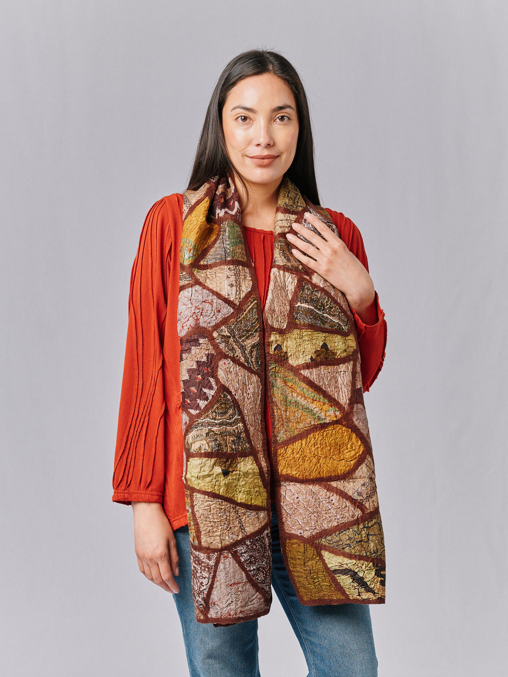 Terra Mosiac Felt Scarf