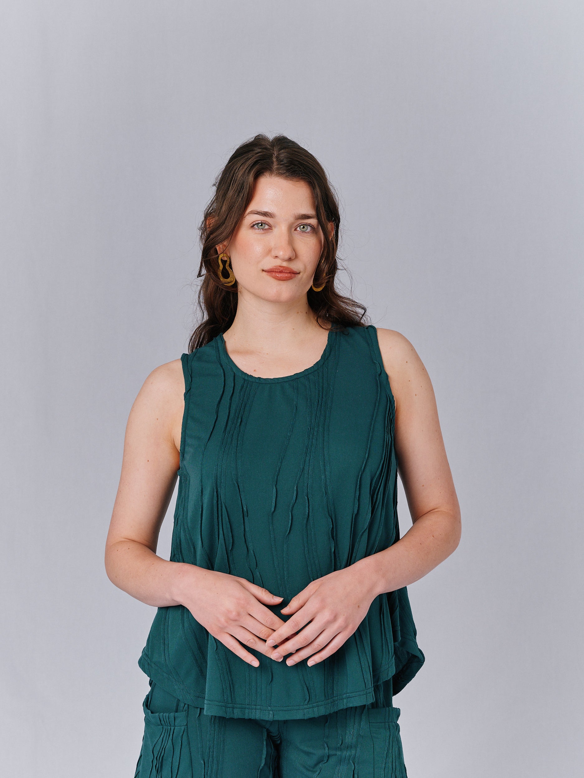 Stitch Cotton Tank Top