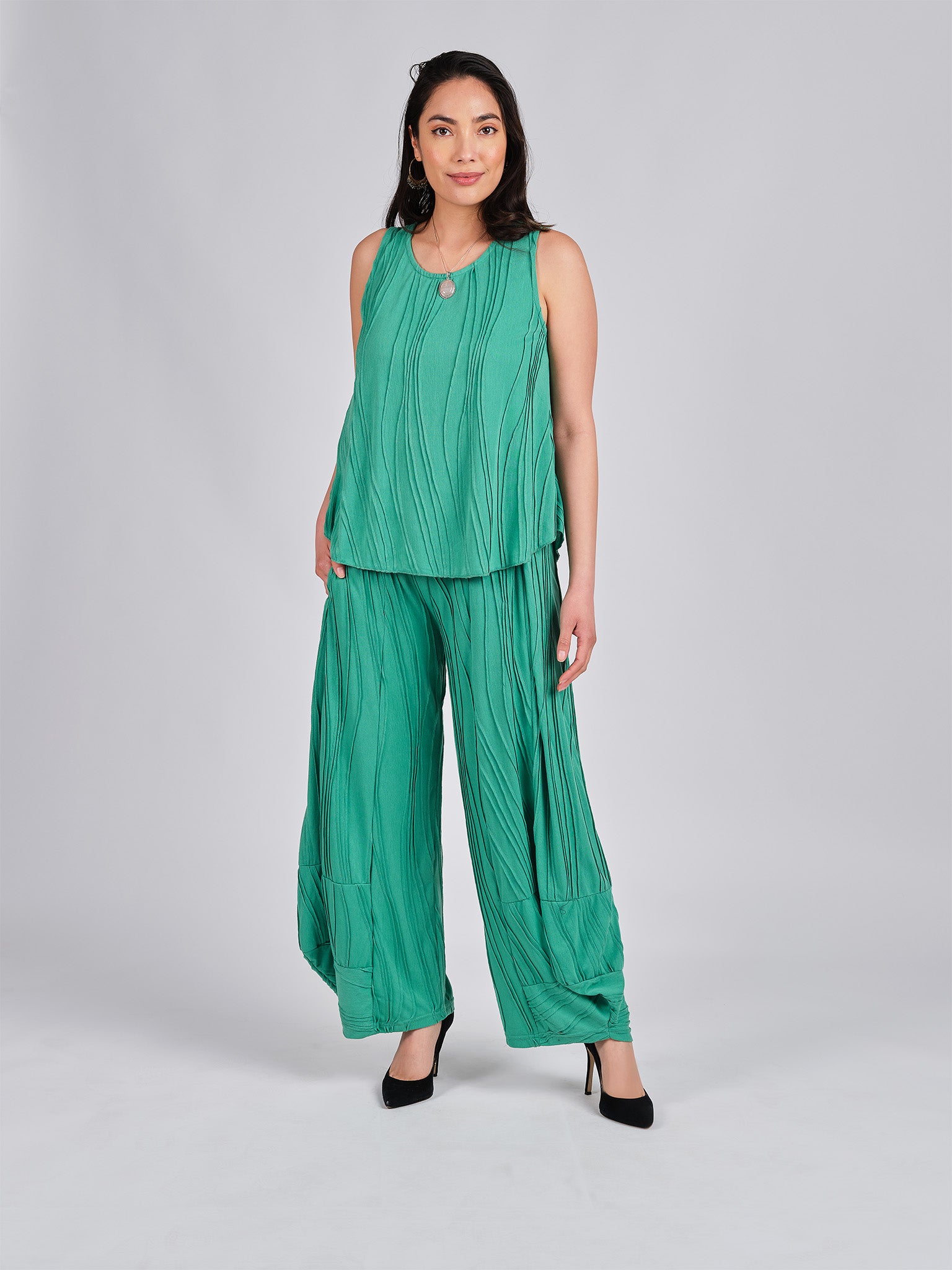 Stitched Cotton Pants