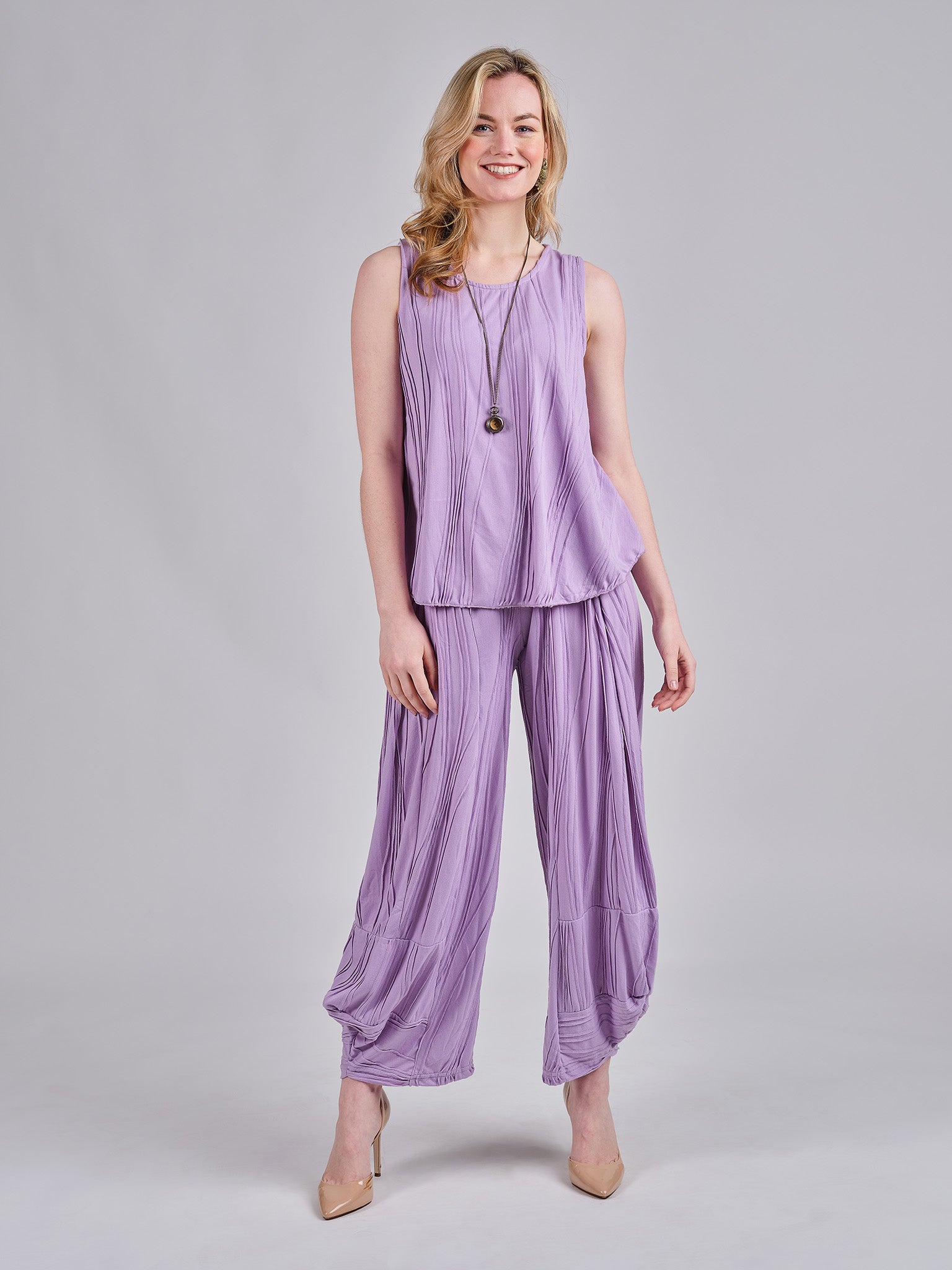 Stitched Cotton Pants