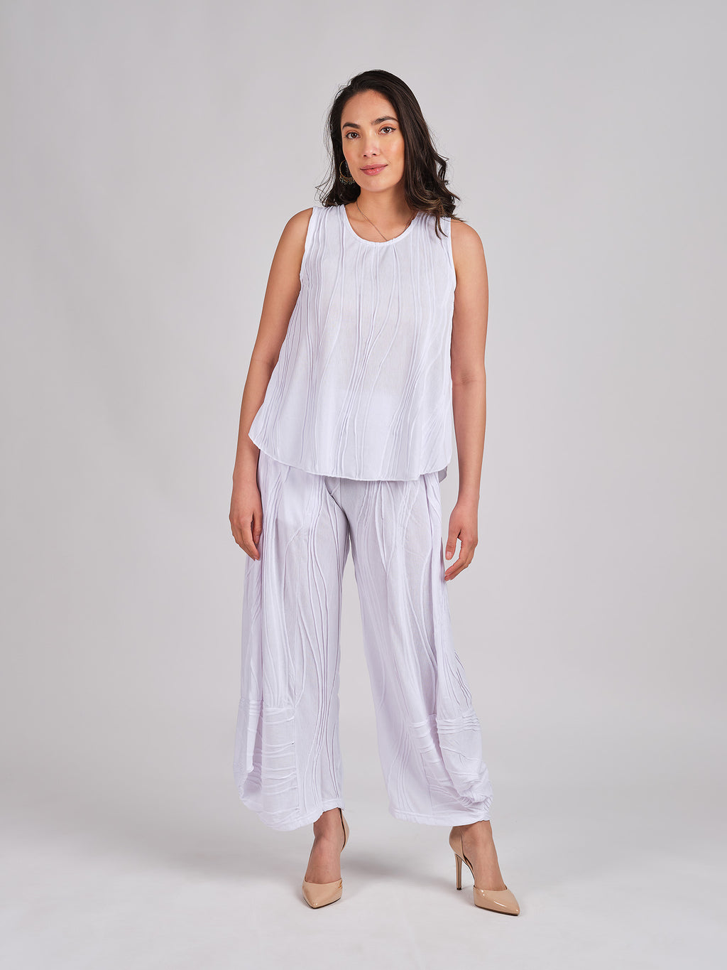 Stitched Cotton Pants