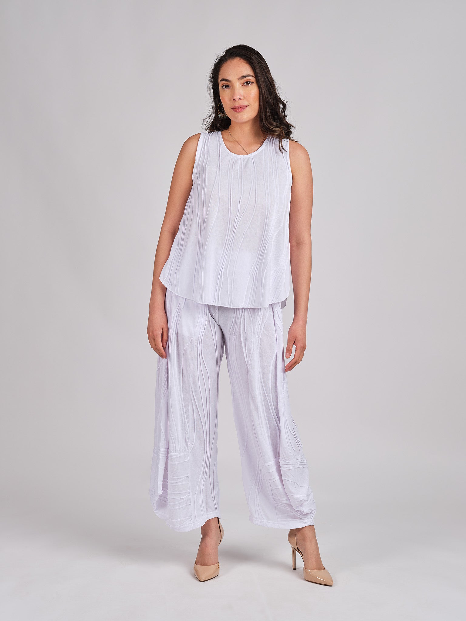 Stitched Cotton Pants