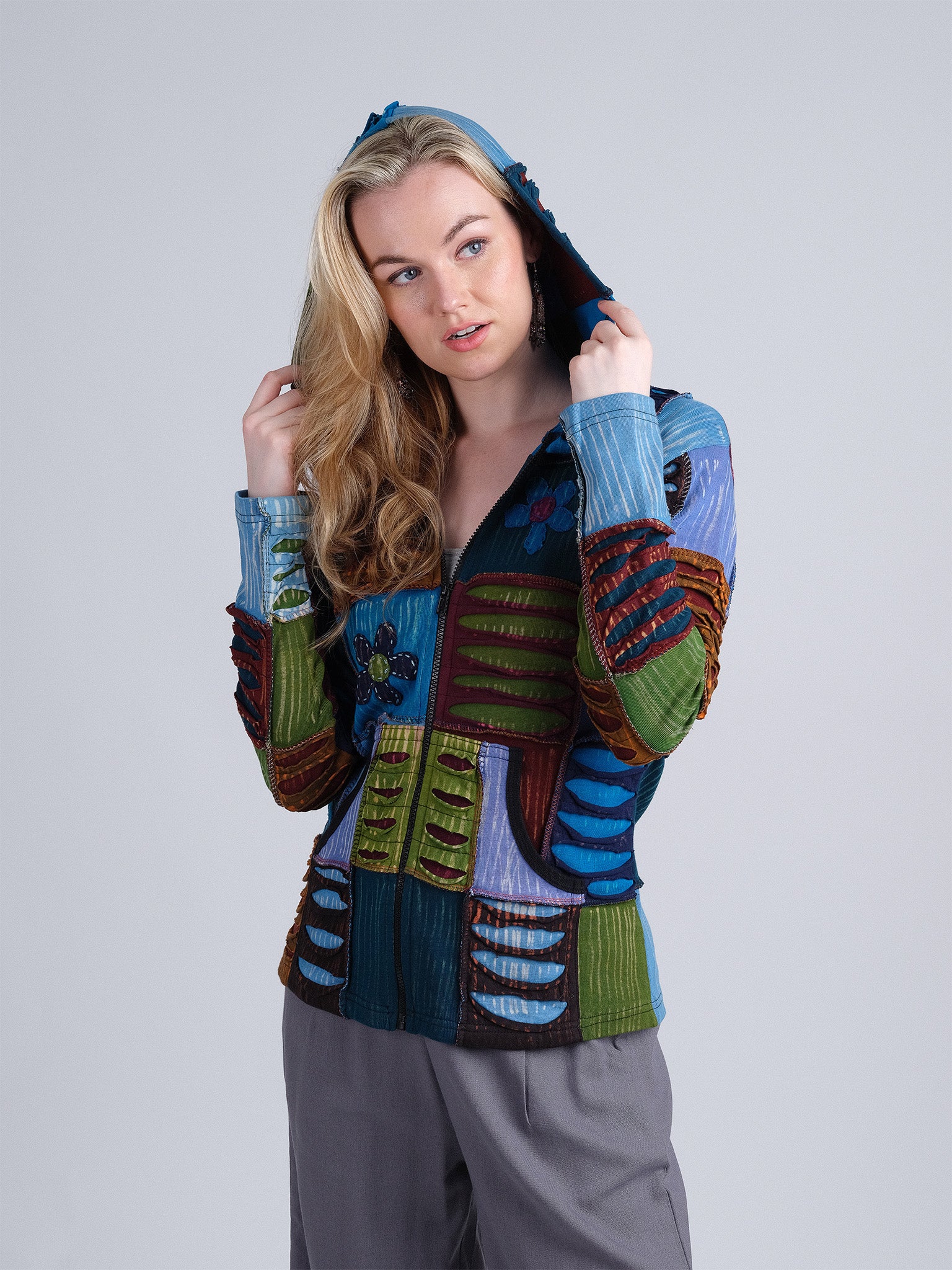 Patchwork Floral Jacket – Himalayan Artwear