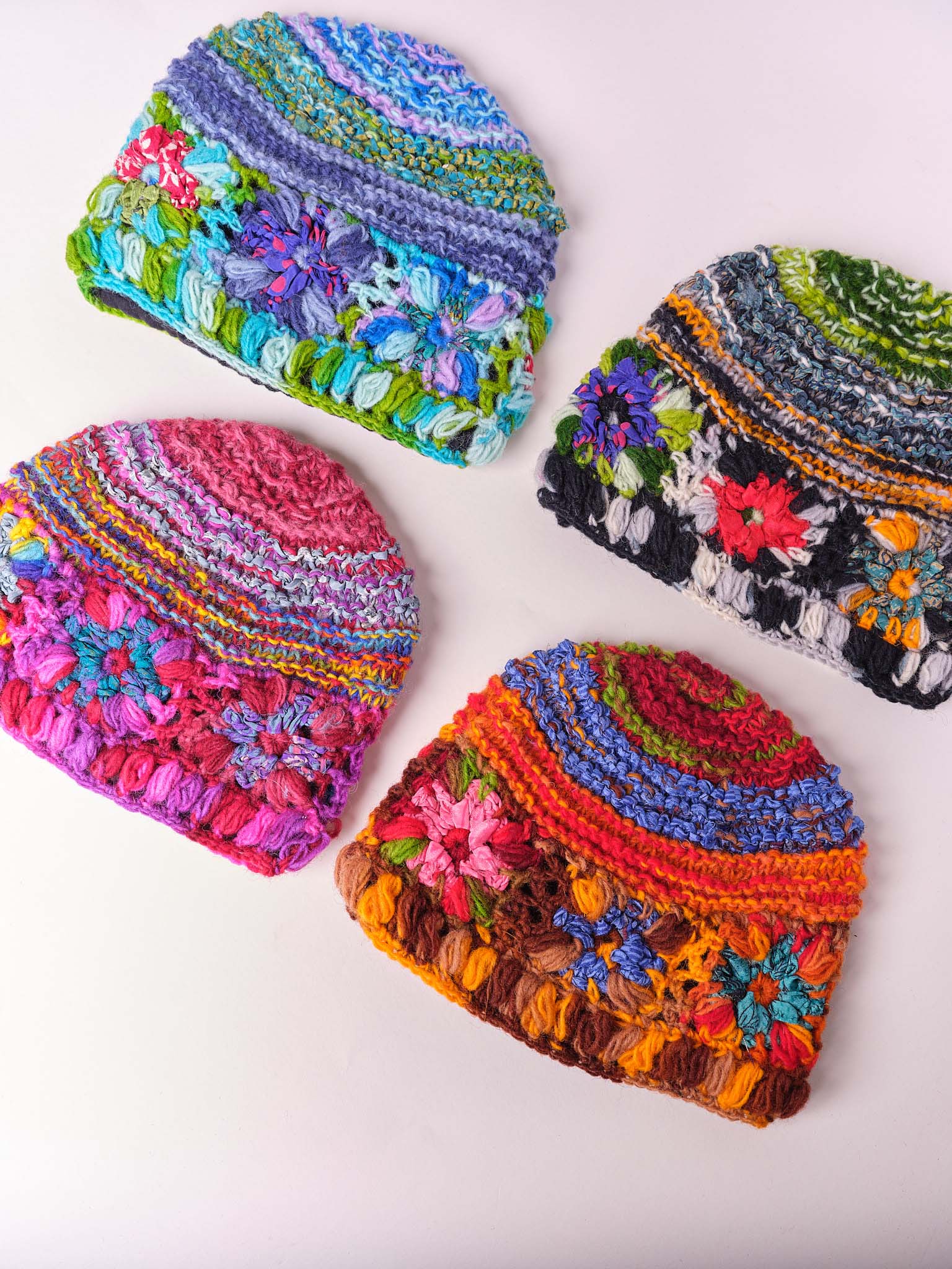 Multicolored Crochet Beanie. CH24