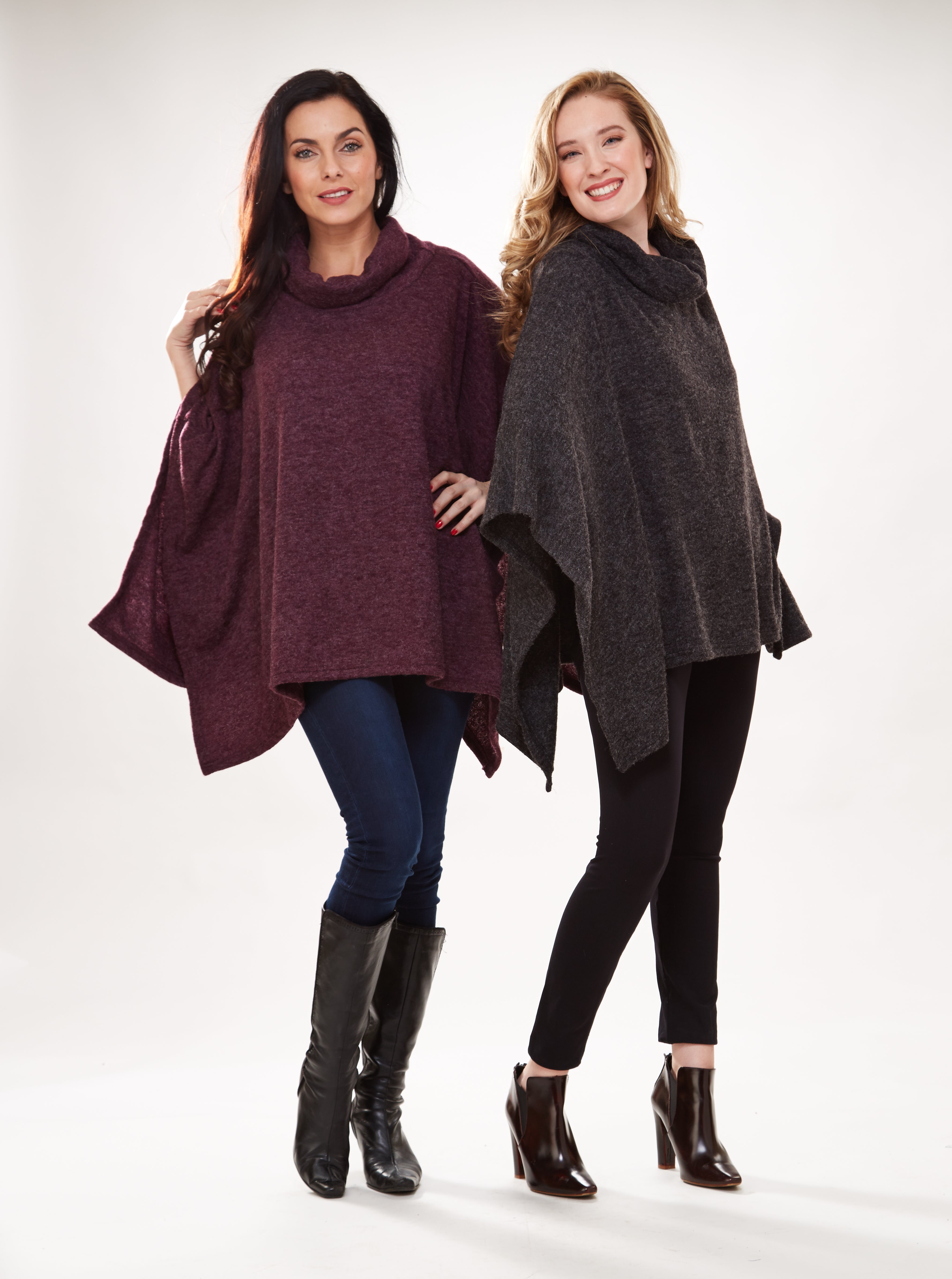 Cowl Neck Poncho.